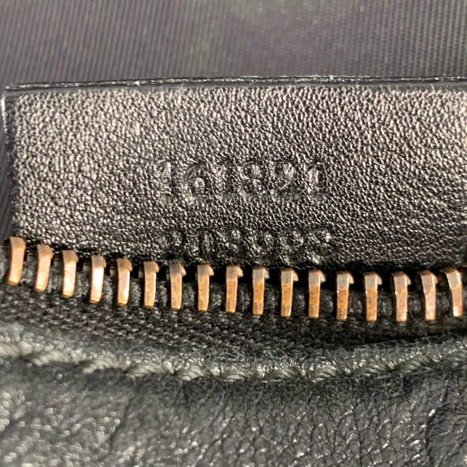 Gucci GUCCI Guccissima Black Embossed Nylon Leather Messenger Bag Size ONE SIZE - 8 Thumbnail