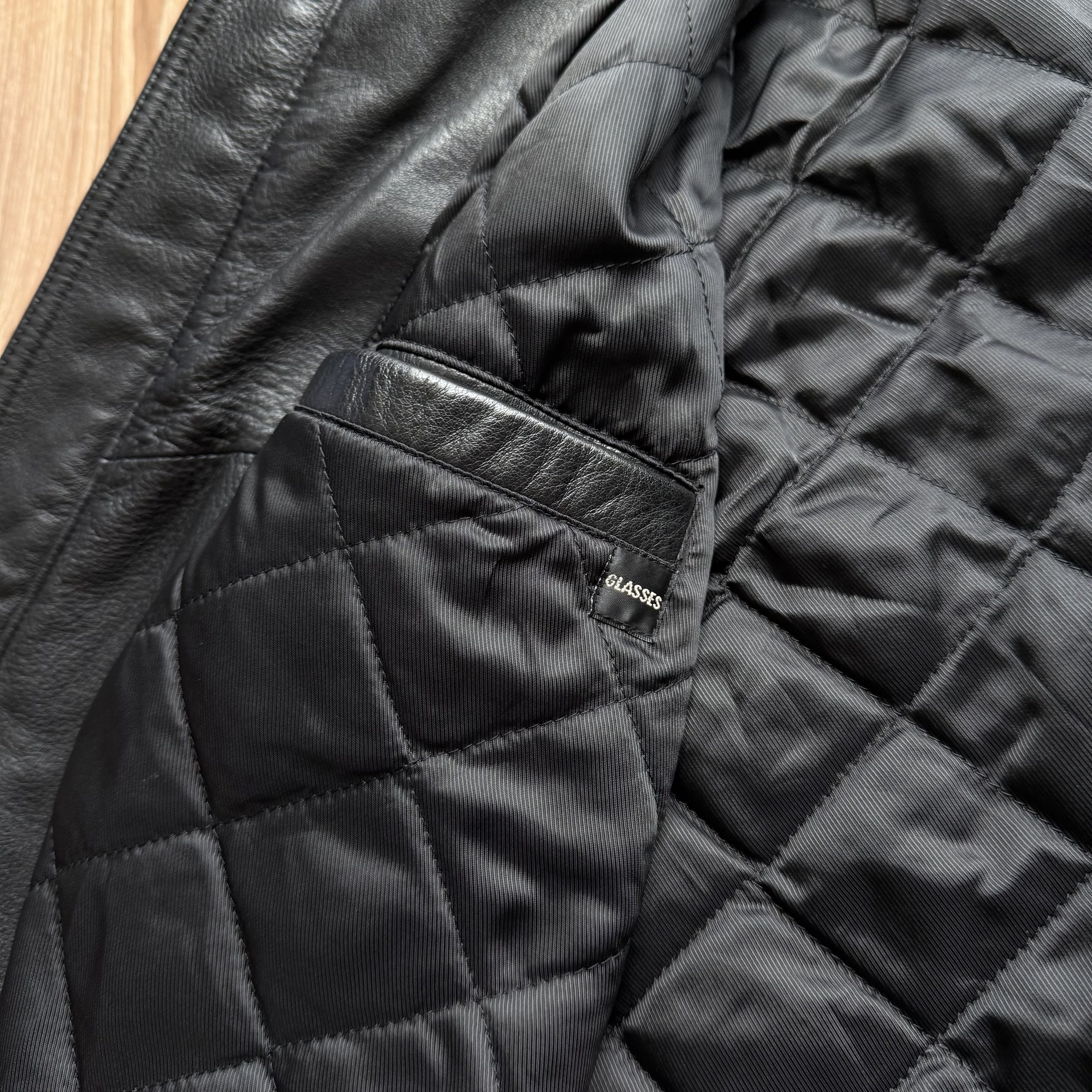 Jos. A. Bank × Vintage Collared Zip Up Leather Jacket Size US M / EU 48-50 / 2 - 4 Thumbnail
