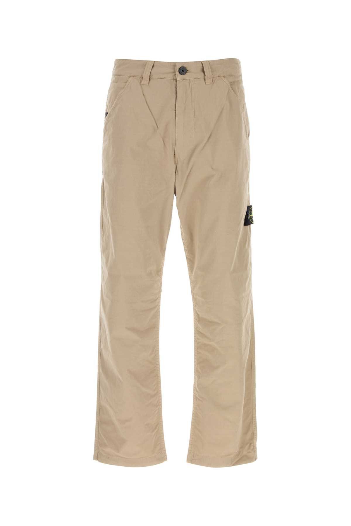 Stone Island Beige Cotton Pant Size US 33 - 1 Thumbnail