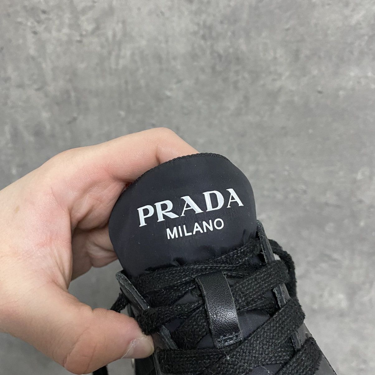 Prada Prada Milano Black Leather Shoes Trainers Prax 01 Size US 7.5 / EU 40-41 - 11 Thumbnail