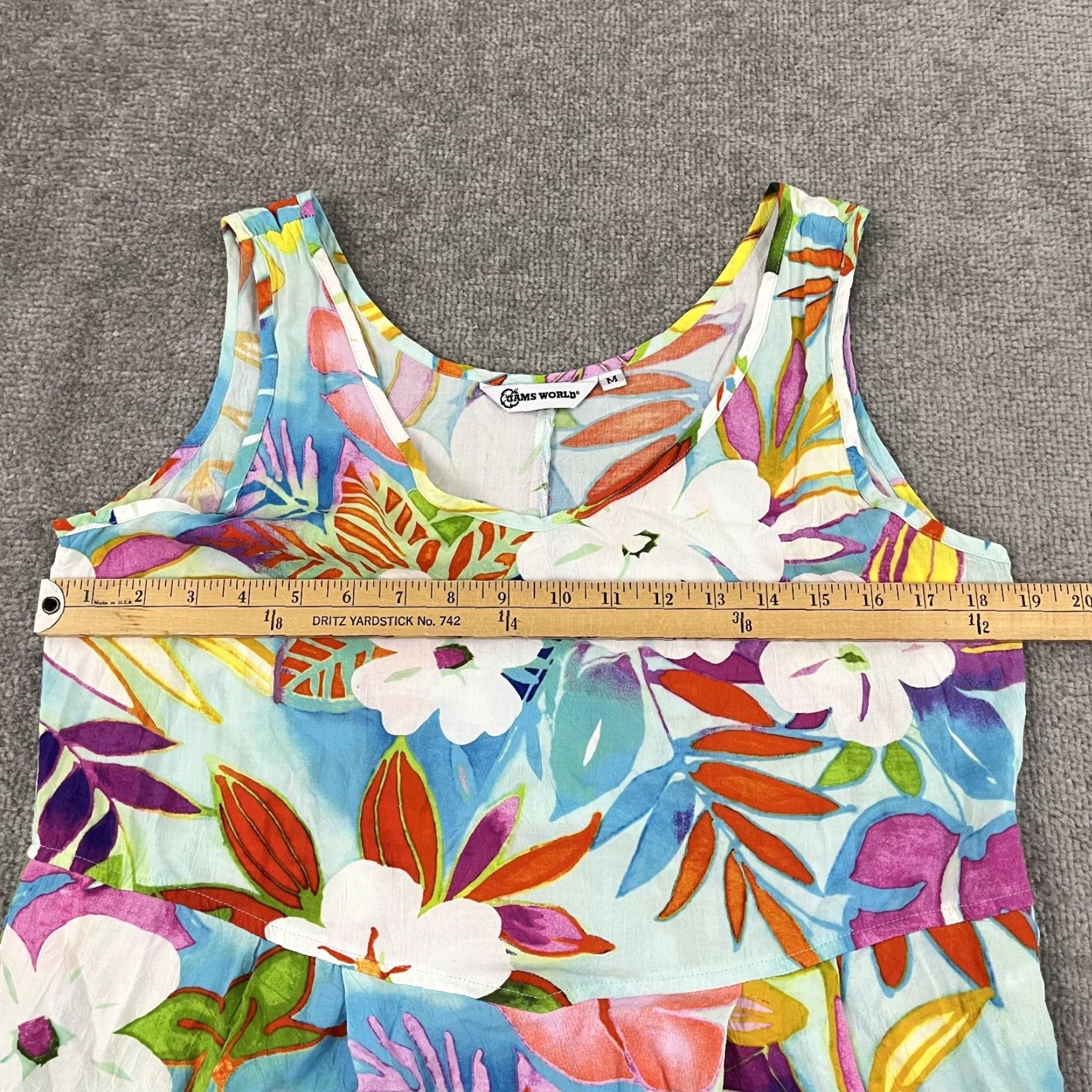 Jams World VINTAGE Jams World Womens Midi Dress Sleeveless Floral Pockets Hawaii Casual Summer 1970s Size M / US 6-8 / IT 42-44 - 5 Thumbnail