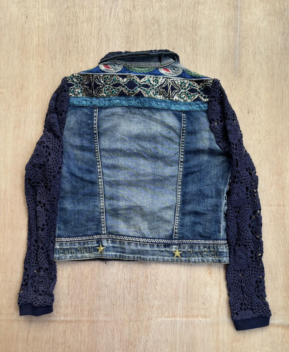 Hysteric Glamour × Japanese Brand Desigual Exotic Jeans Denim Jacket Luxury Style Size M / US 6-8 / IT 42-44 - 4 Thumbnail