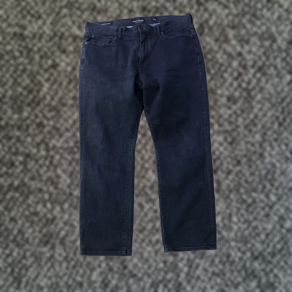 Lucky Brand Lucky Brand 410 Jeans Men's 36x30 Slim Straight Denim Black 5-Pocket Belt Loops Regular Cotton Blend Zip Closure Distressed No Vintage No Distressed? Size US 36 / EU 52 - 1 Thumbnail