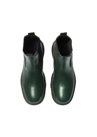 Burberry o1w1db10125 Leather Creeper Chelsea Boots in Dark Green Size US 10 / IT 40 - 3 Thumbnail