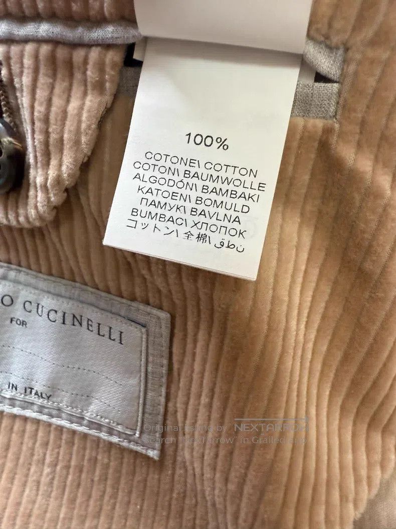 Brunello Cucinelli Brunello Cucinelli Light Khaki Twill Double Breasted Singl Size 50R - 5 Thumbnail