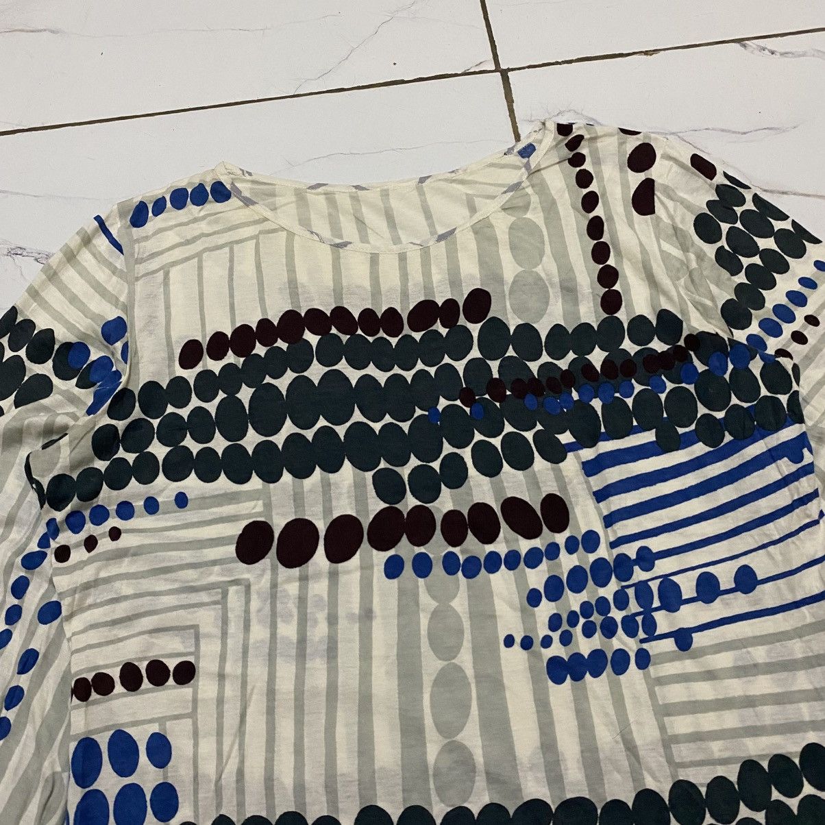 Issey Miyake Plantation by Issey Miyake Dot Printed Blouse Size M / US 6-8 / IT 42-44 - 5 Thumbnail
