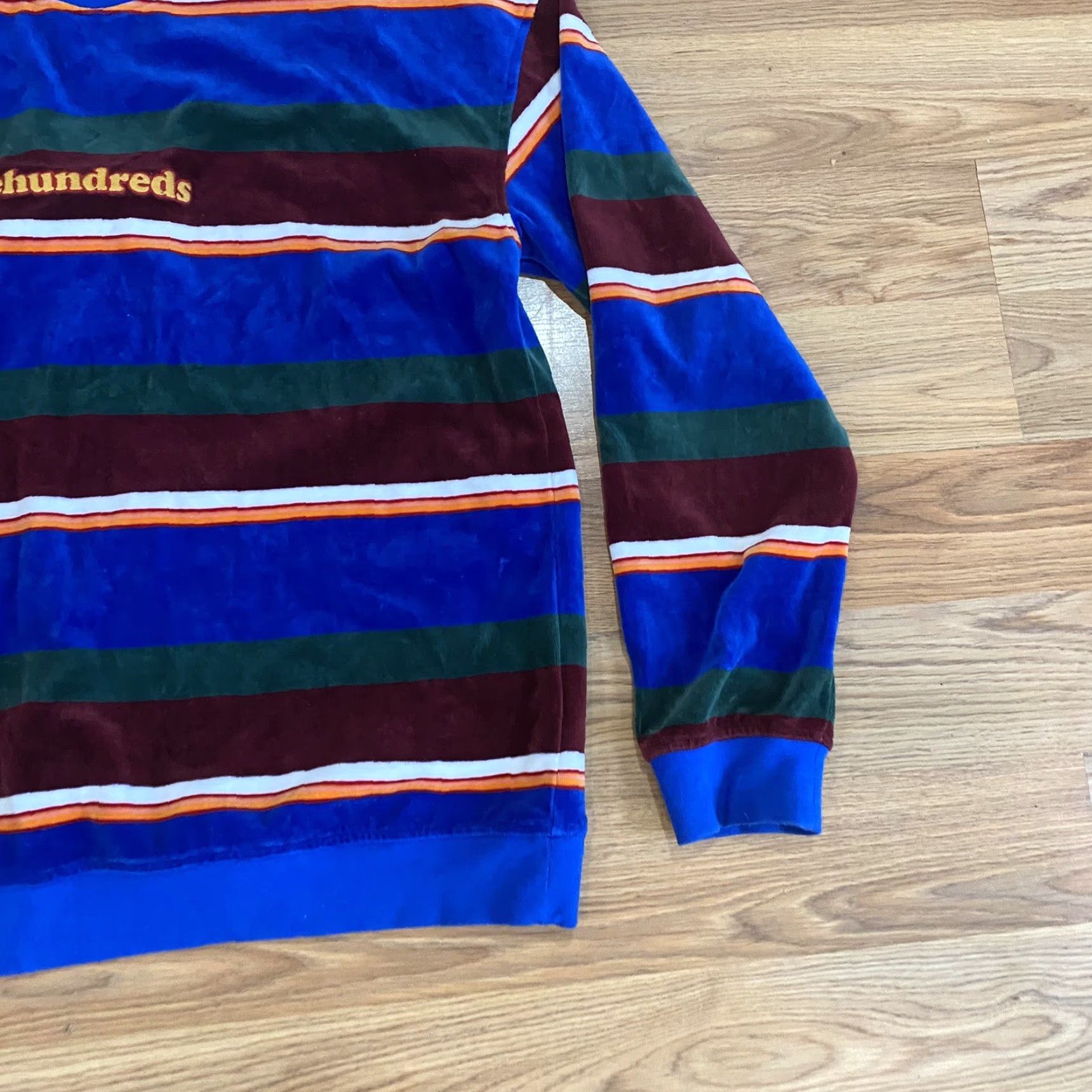 The Hundreds The Hundreds Velour Long Sleeved Striped Crewneck Shirt Colorful Mens Size Small Size US S / EU 44-46 / 1 - 7 Thumbnail