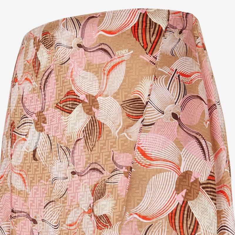 Fendi o1B3y1r0326 Midi Skirt in Multicolor Size 27" / US 4 / IT 40 - 3 Thumbnail