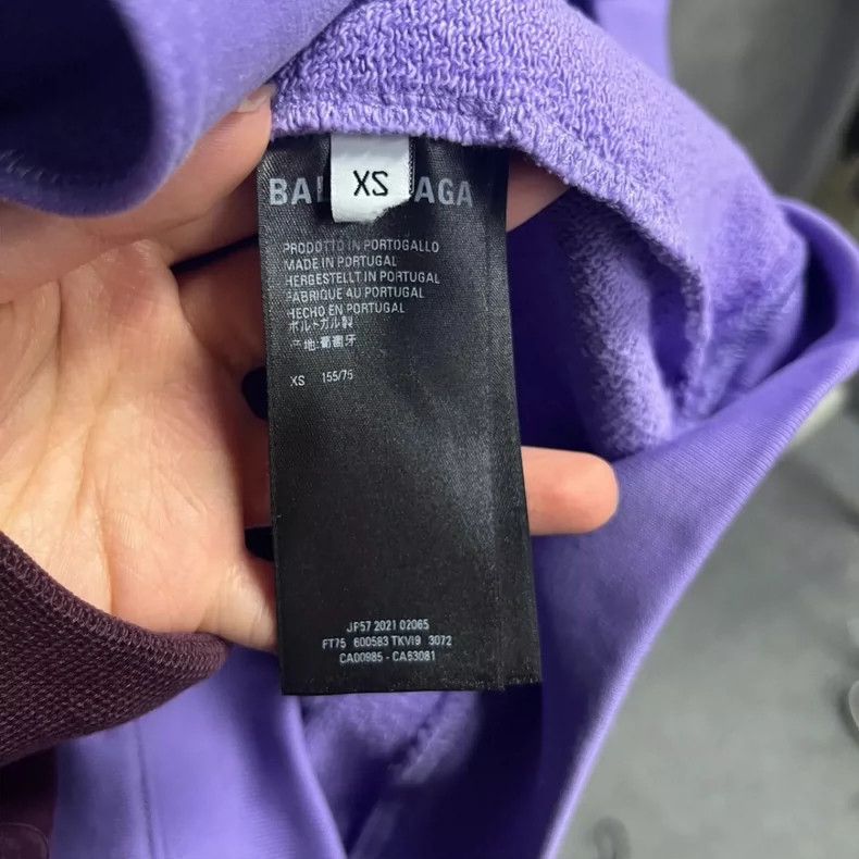 Balenciaga Balenciaga Purple lavender embroidered cola logo hoodie Size US XS / EU 42 / 0 - 3 Thumbnail