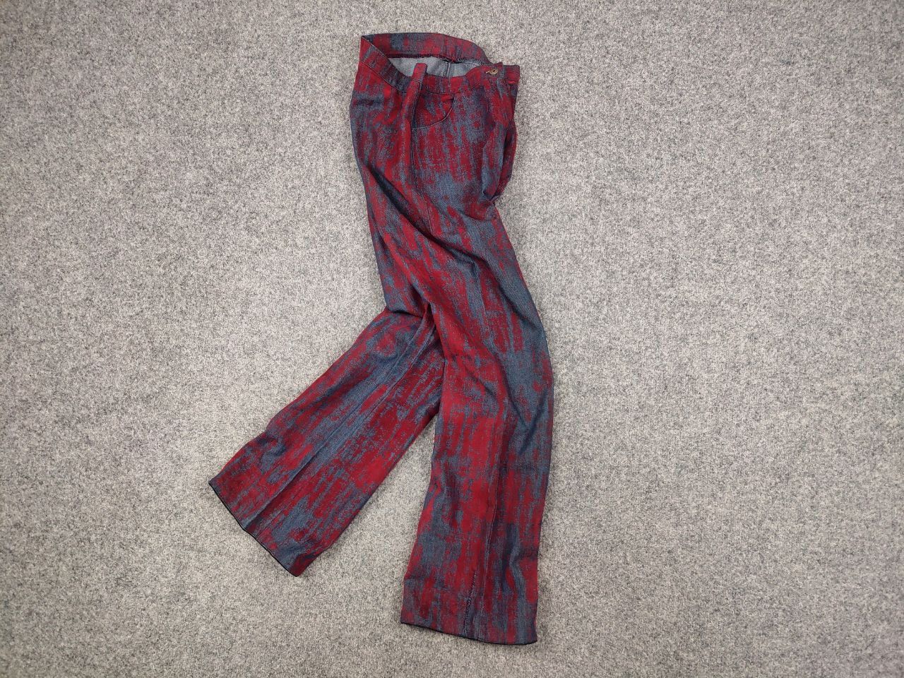 Japanese Brand Vintage Hysteric Glamour style flared Blue Red Pants Y2K Size 27" / US 4 / IT 40 - 4 Thumbnail