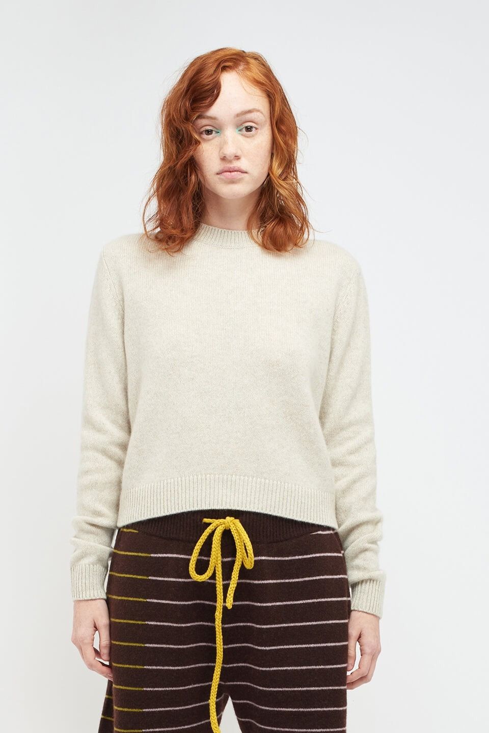 The Elder Statesman $1050 The Elder Statesman Simple Crew Cashmere Sweater Size S / US 4 / IT 40 - 2 Thumbnail