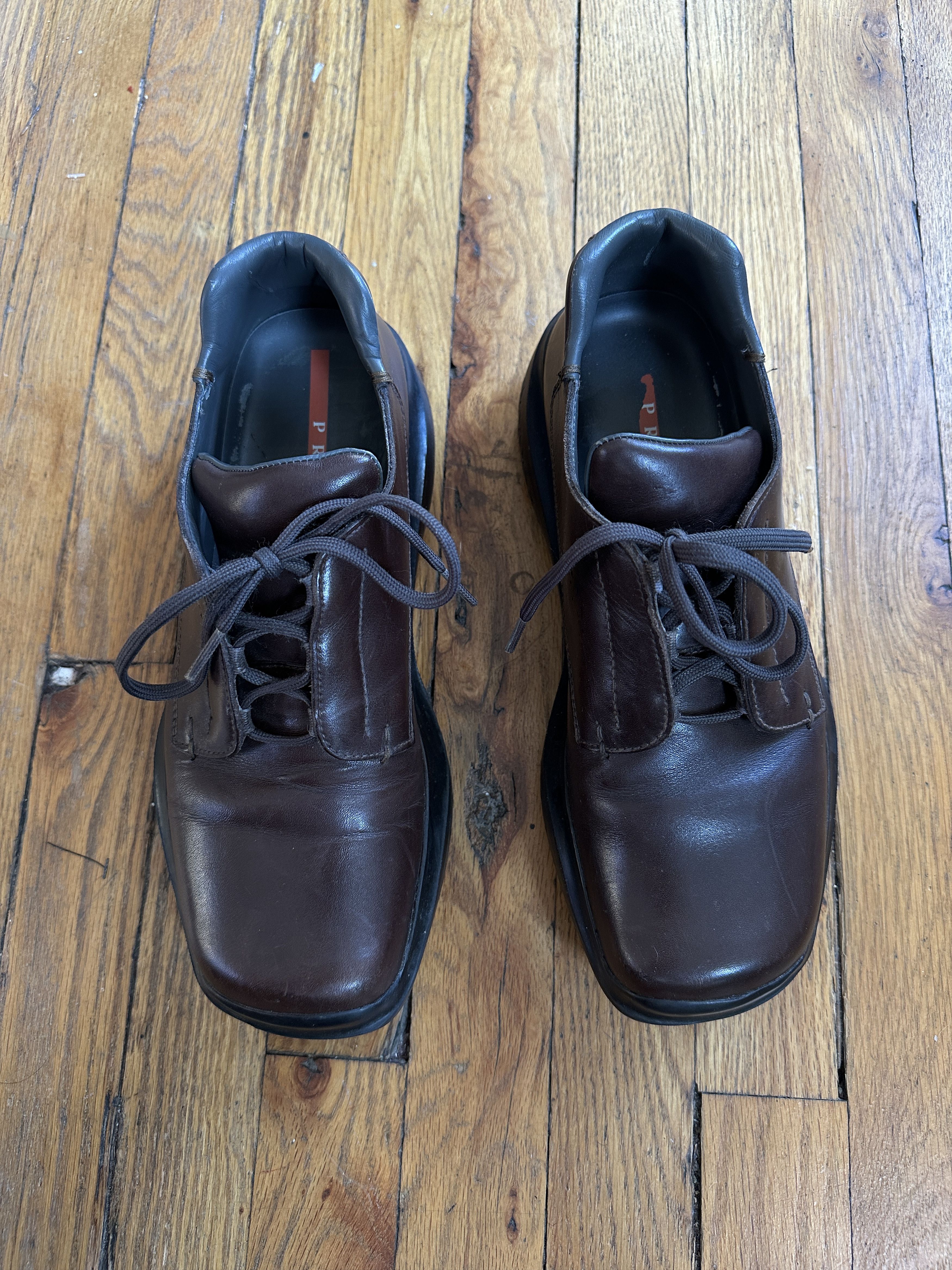 Prada Prada Square Toe Derby Shoes Size US 9 / EU 42 - 2 Thumbnail