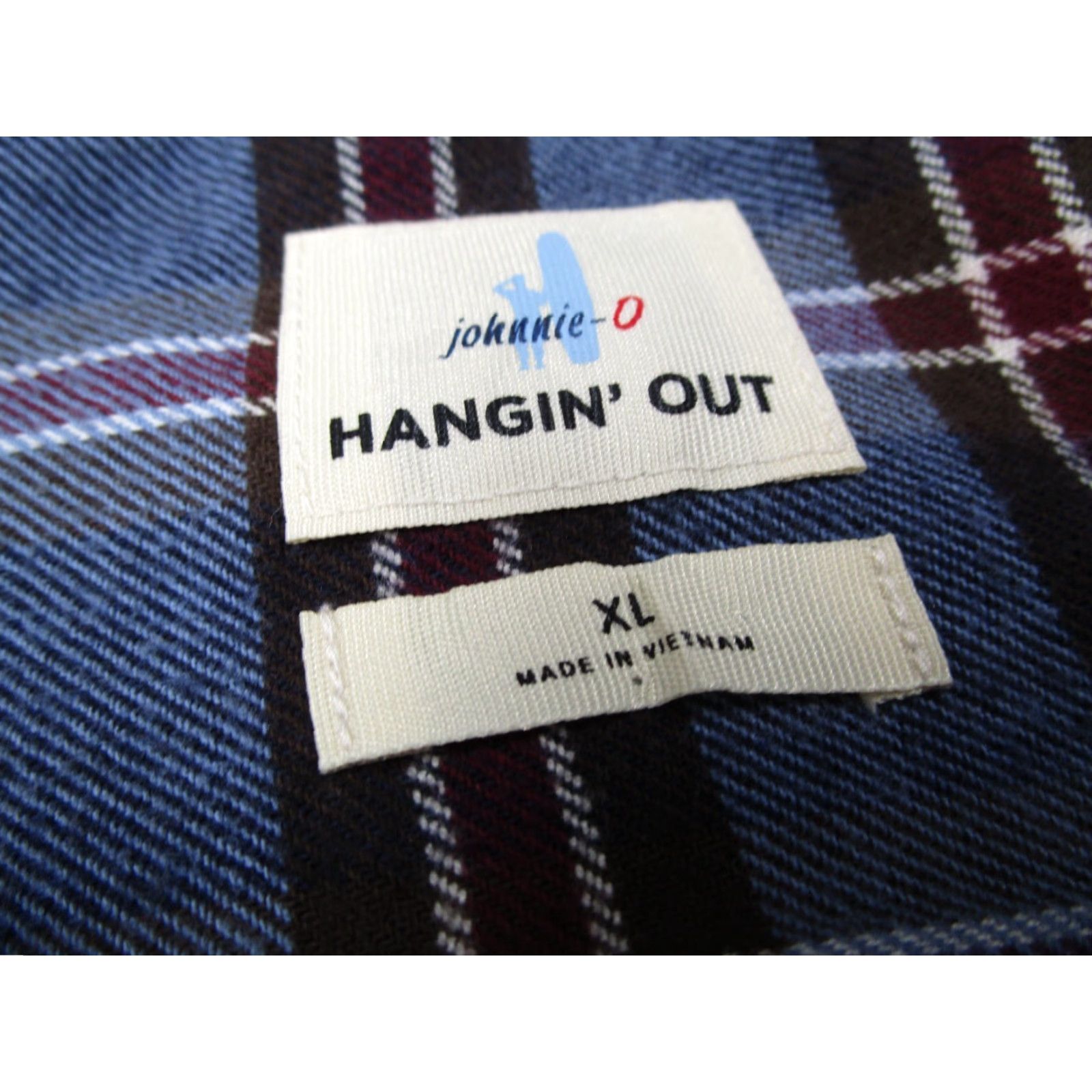 johnnie-O VINTAGE Johnnie O Shirt Mens XL Blue Marlin Flannel Button Up Long Sleeve Size US XL / EU 56 / 4 - 3 Thumbnail