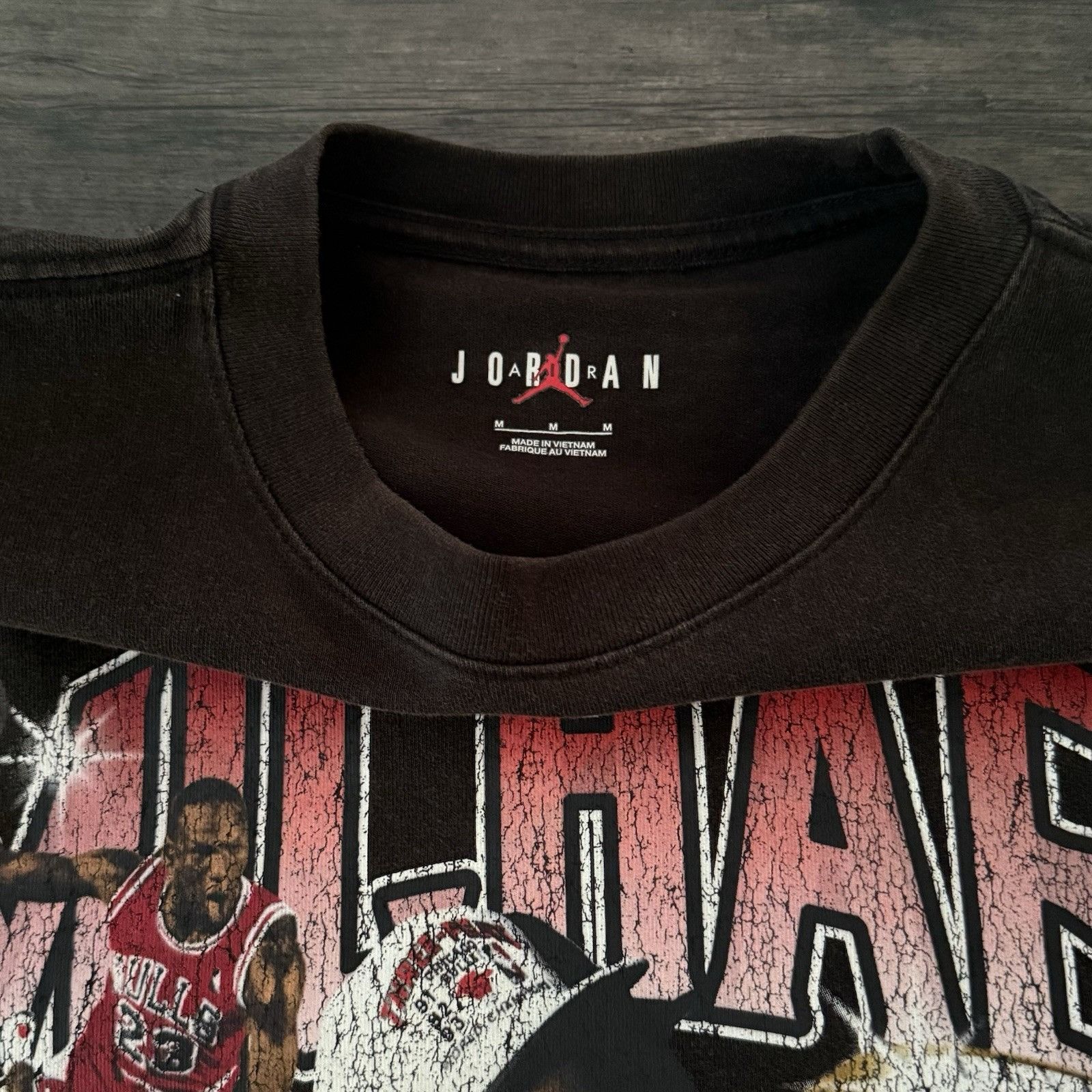 Jordan Brand AIR JORDAN RINGS HEAVYWEIGHT 'DISTRESSED' TEE T-SHIRT SZ M O Size US M / EU 48-50 / 2 - 6 Thumbnail