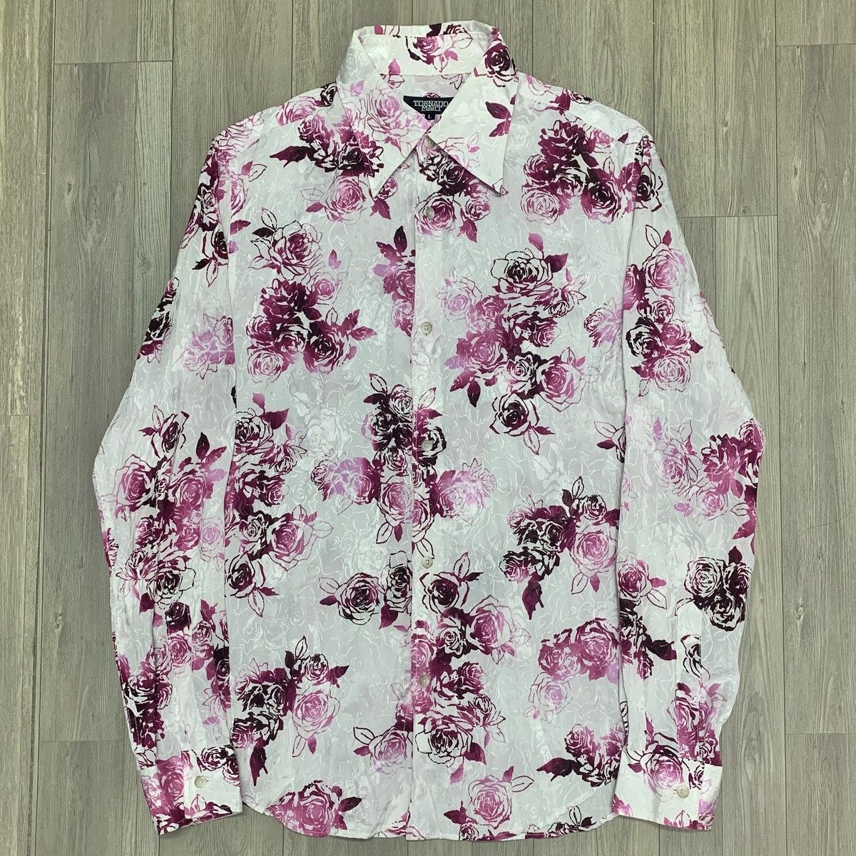 トップス Tornado mart flower wrinkled shirt emo Tornado mart flower wrinkled shirt emo - メルカリ