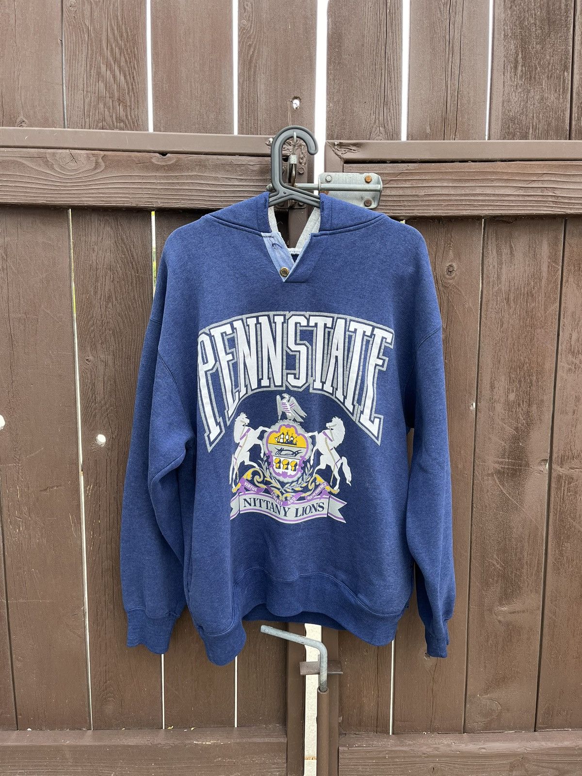 Vintage vintage 90s pennstate hoodie Size US XL / EU 56 / 4 - 1 Thumbnail