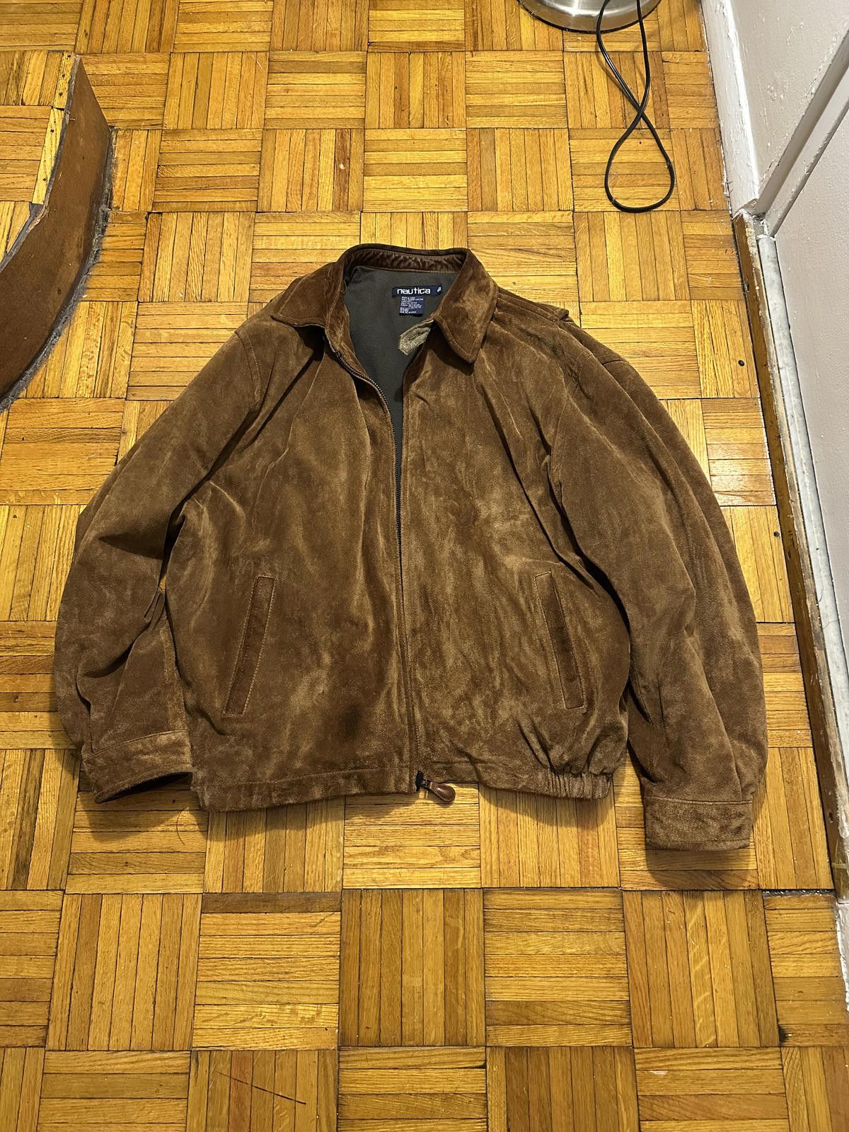 Nautica Nautica Men's Brown Suede Leather Jacket - Size 46 Size US L / EU 52-54 / 3 - 1 Thumbnail