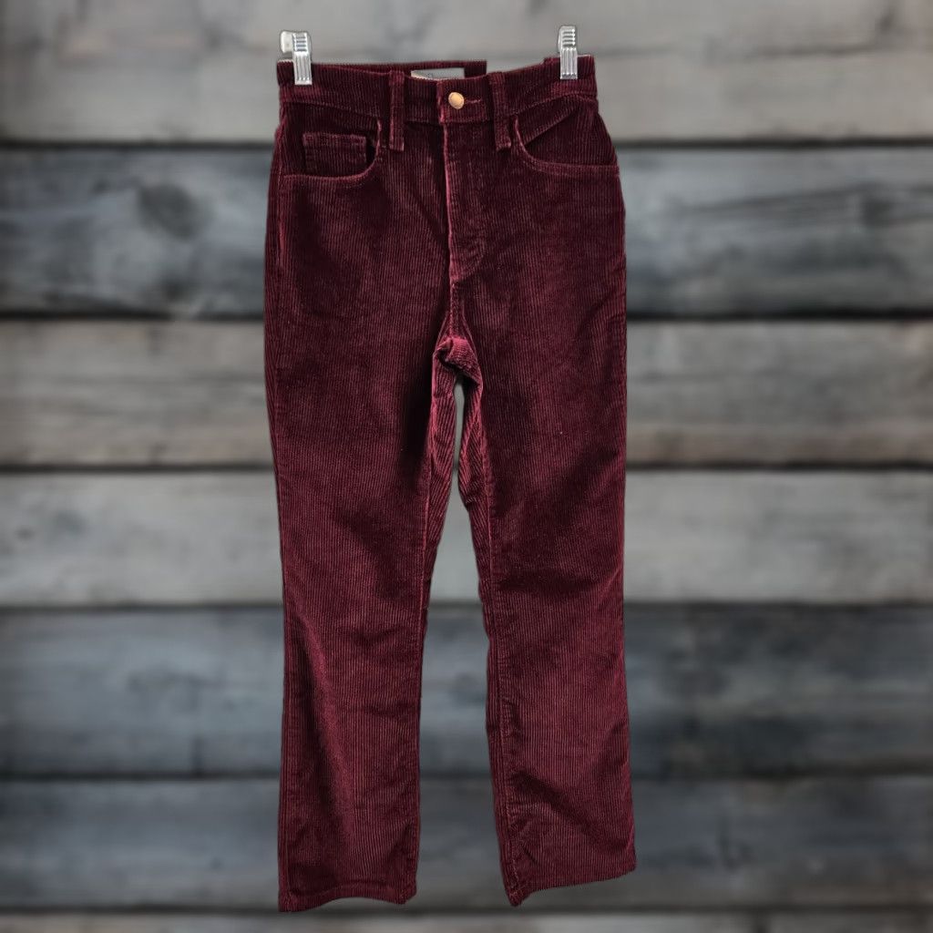 Vintage Universal Thread Womens Corduroy Pants Bootcut Ankle Sz 00 Maroon Mid Rise Size 24" / US 00 / IT 34 - 1 Thumbnail