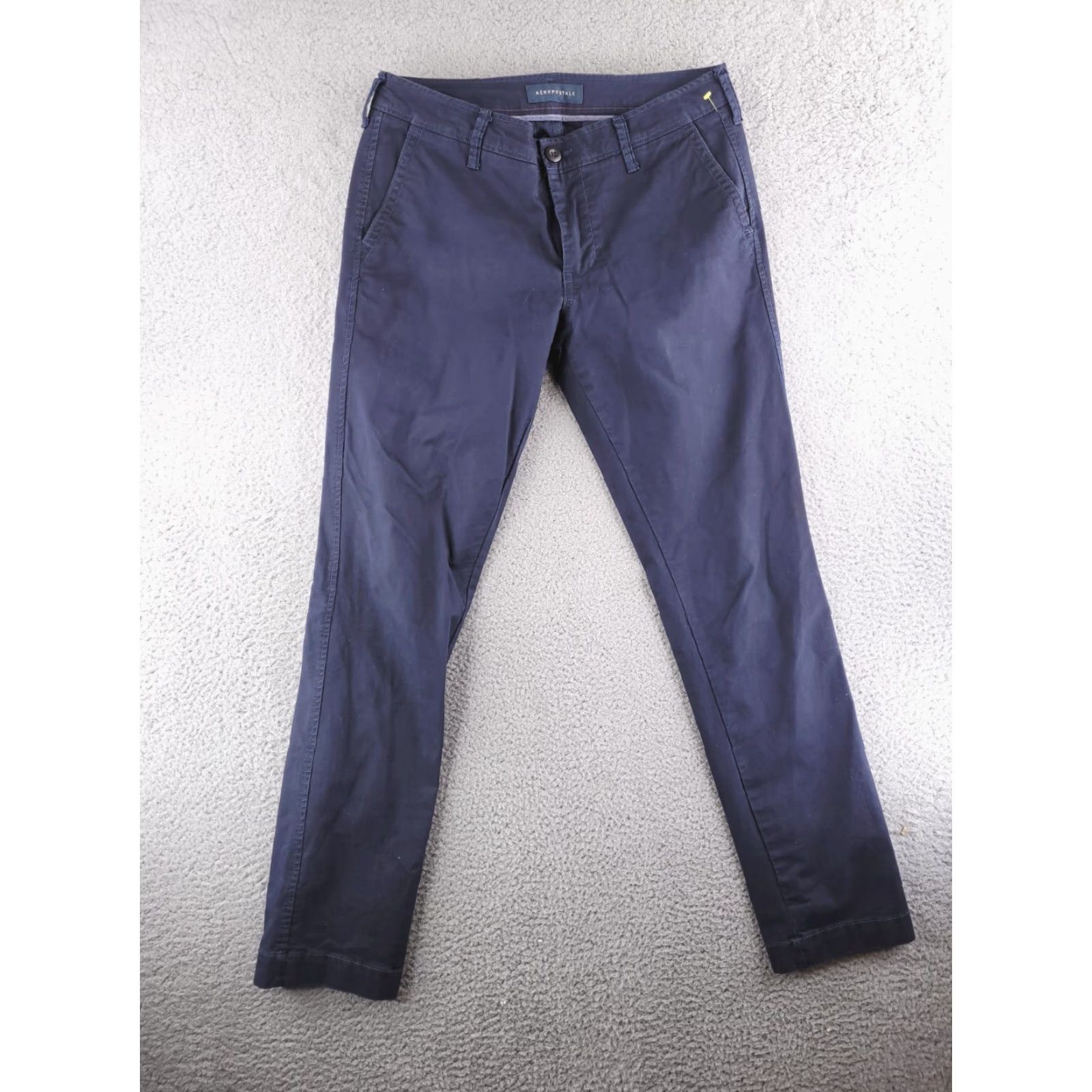 Vintage Aero Pants Mens 30x31 Chino Slim Blue Navy Straight 30 Inseam Regular Mens Size US 30 / EU 46 - 2 Thumbnail