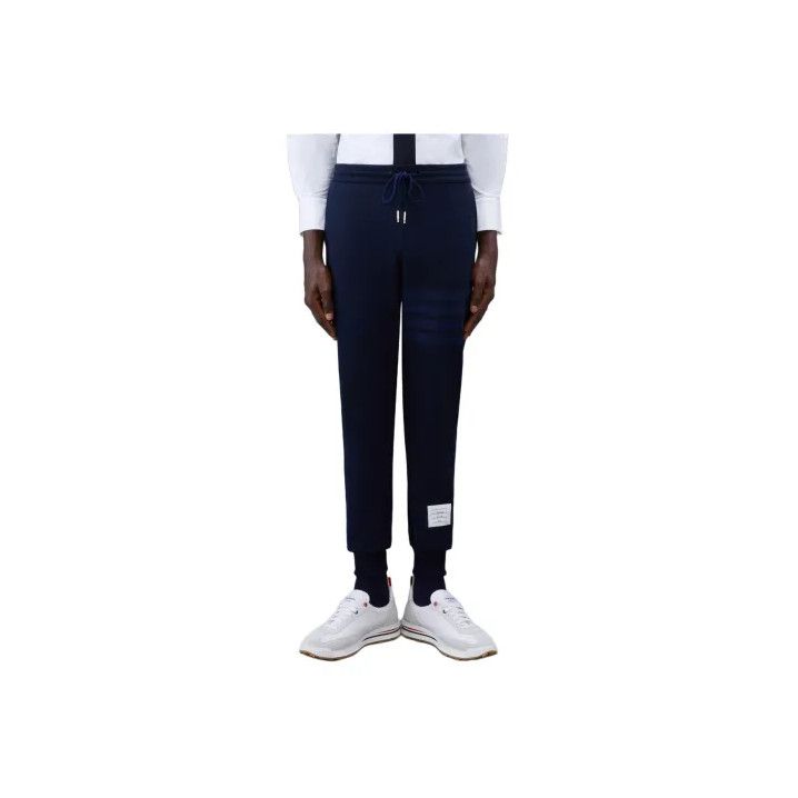 Thom Browne Thom Browne Navy Striped Knit Sweatpants Size US 30 / EU 46 - 1 Thumbnail