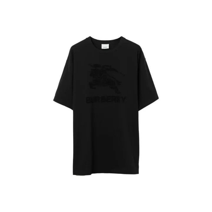 Burberry Burberry Burberry SS23 Black Logo Short Sleeve T-Shirt-250 Size US M / EU 48-50 / 2 - 1 Thumbnail