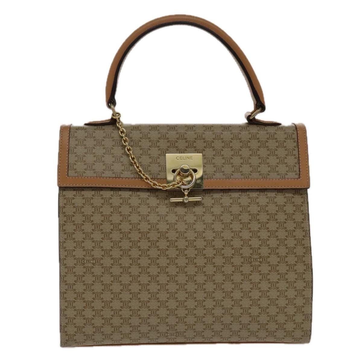 Celine CELINE Macadam Canvas Hand Bag Coated Canvas Beige Size ONE SIZE - 2 Thumbnail