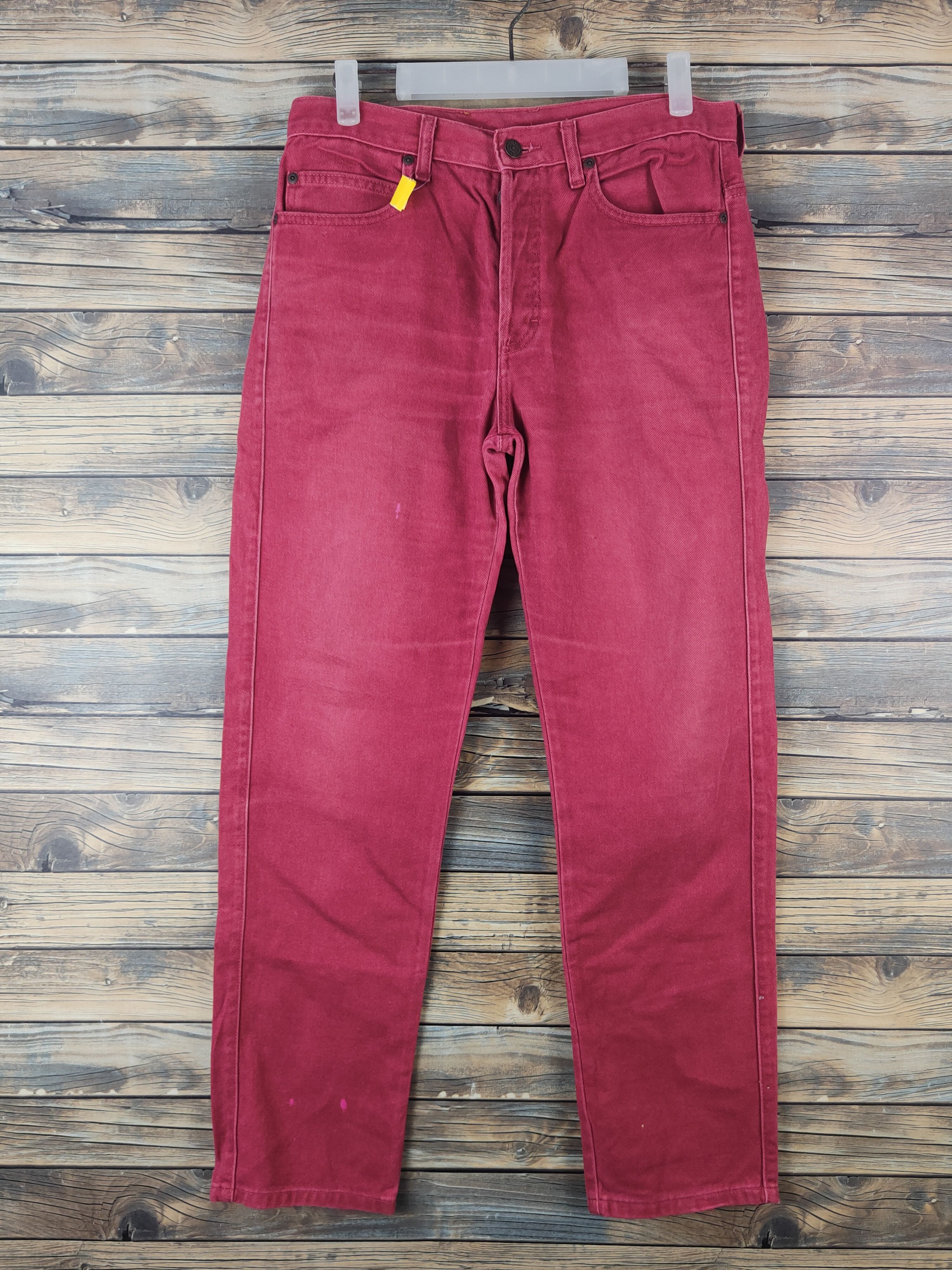 Vintage DL Lee Button Fly Red Distressed Ripped Jeans #2623 Size US 30 / EU 46 - 1 Thumbnail