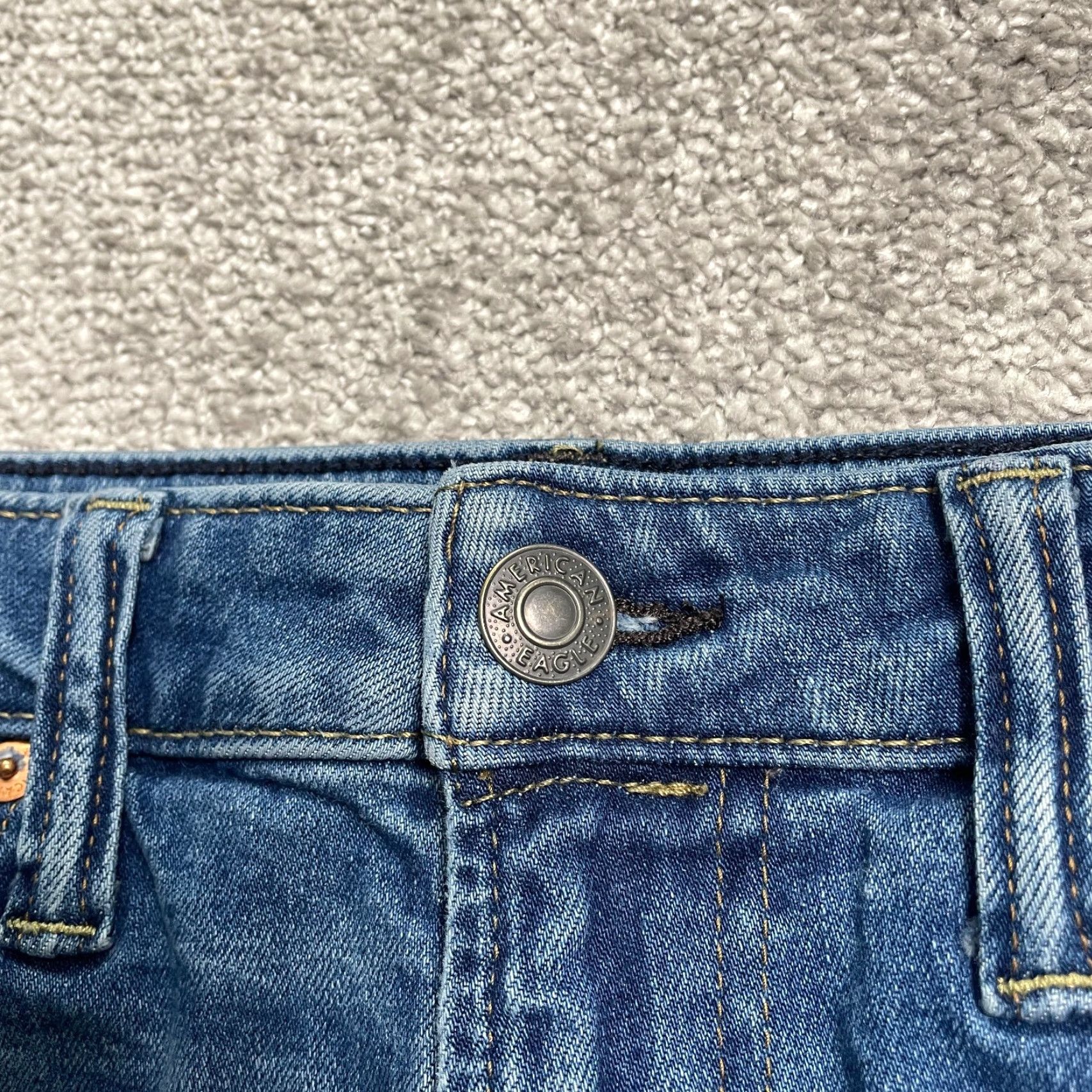 American Eagle Outfitters American Eagle Outfitters Jeans Mens 29x34 Athletic Denim Straight Mid Rise Blue 5-Pocket Logo USA Size US 29 - 4 Thumbnail