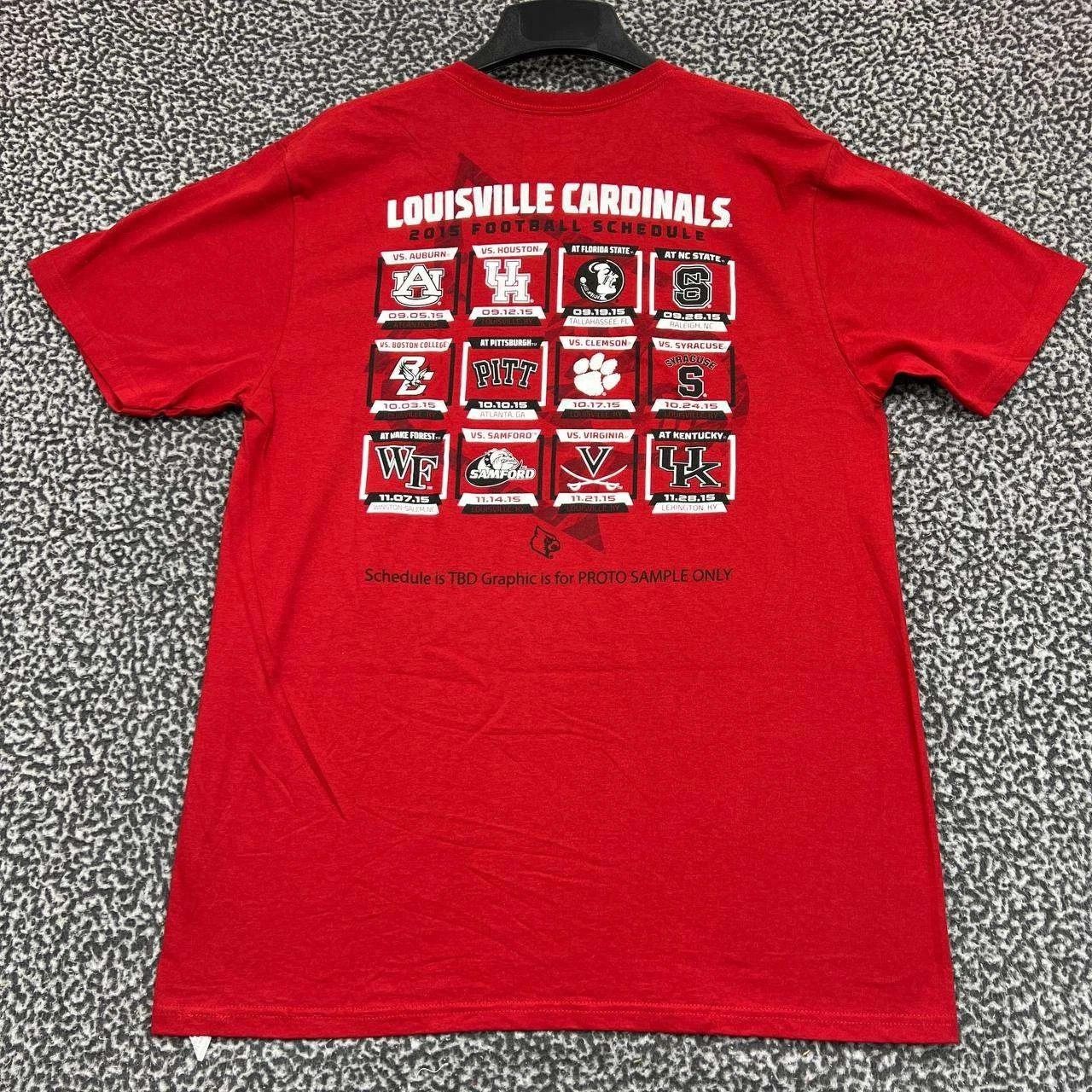 Adidas Louisville Cardinals Shirt Men Red Adidas Crew Neck Cotton L Size US L / EU 52-54 / 3 - 1 Thumbnail