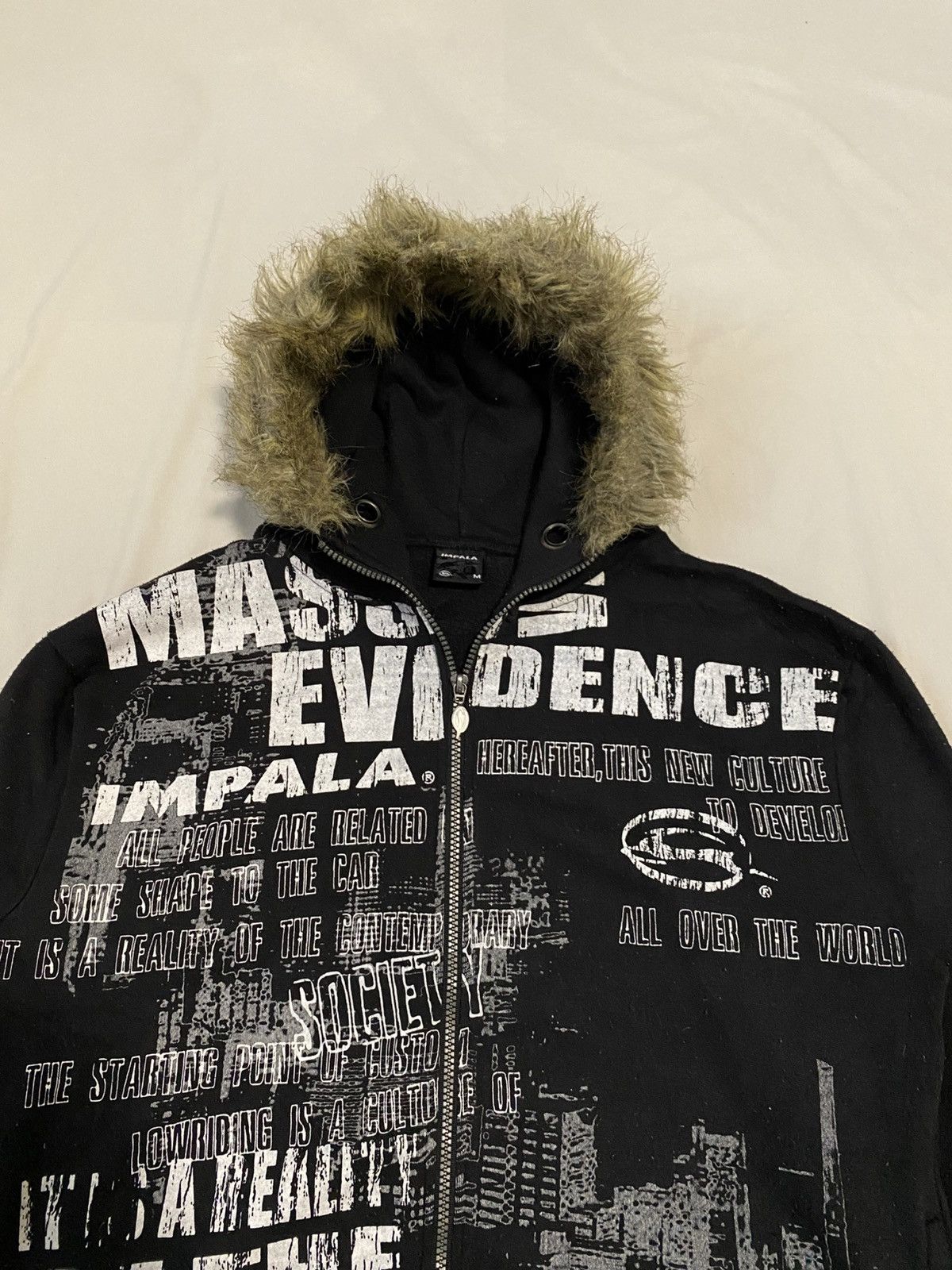 Le Grande Bleu (L.G.B.) IMPALA POEM FUR HOODIE PUNK GOTHIC Size US M / EU 48-50 / 2 - 4 Thumbnail