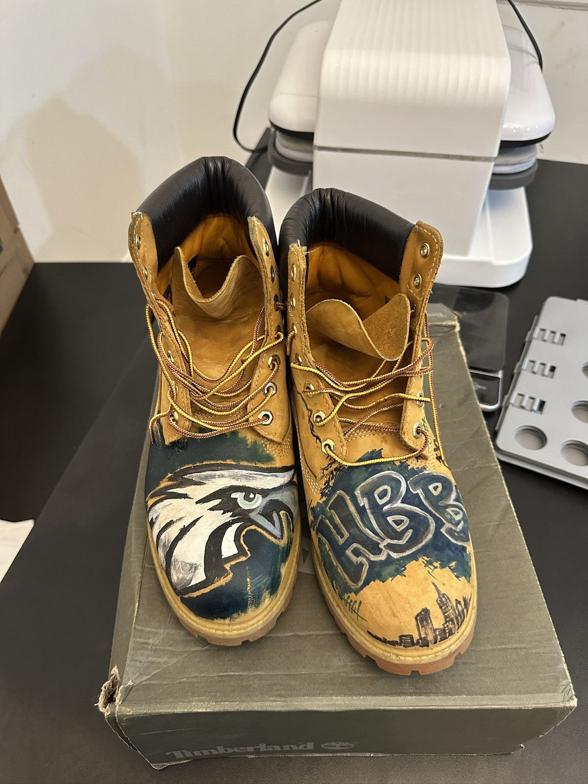 Timberland Hand painted boots Size US 12 / EU 45 - 1 Thumbnail