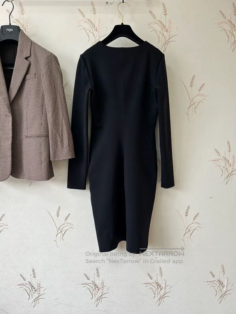The Row The row Black V-Neck Dress Size M / US 6-8 / IT 42-44 - 2 Thumbnail