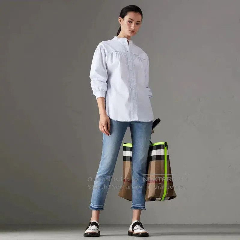 Burberry Burberry Light Blue Cotton Long Sleeve Shirt. Size XS / US 0-2 / IT 36-38 - 8 Thumbnail