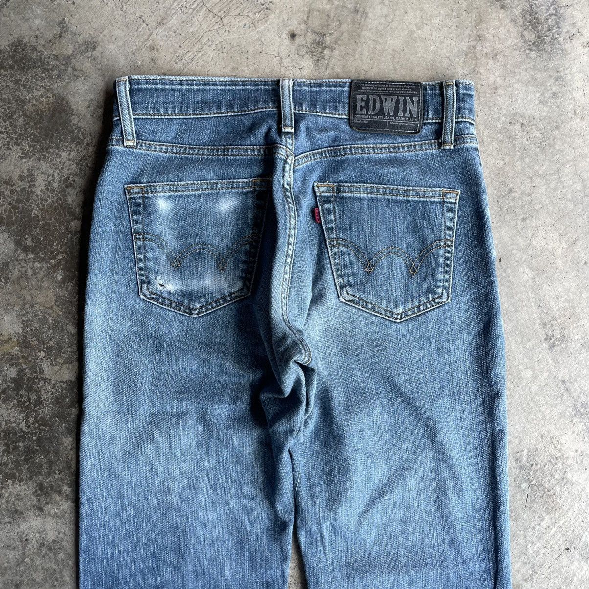 Edwin 🔥Vintage Edwin F503 Stoned Washed Distress Denim Jeans Size US 30 / EU 46 - 5 Thumbnail