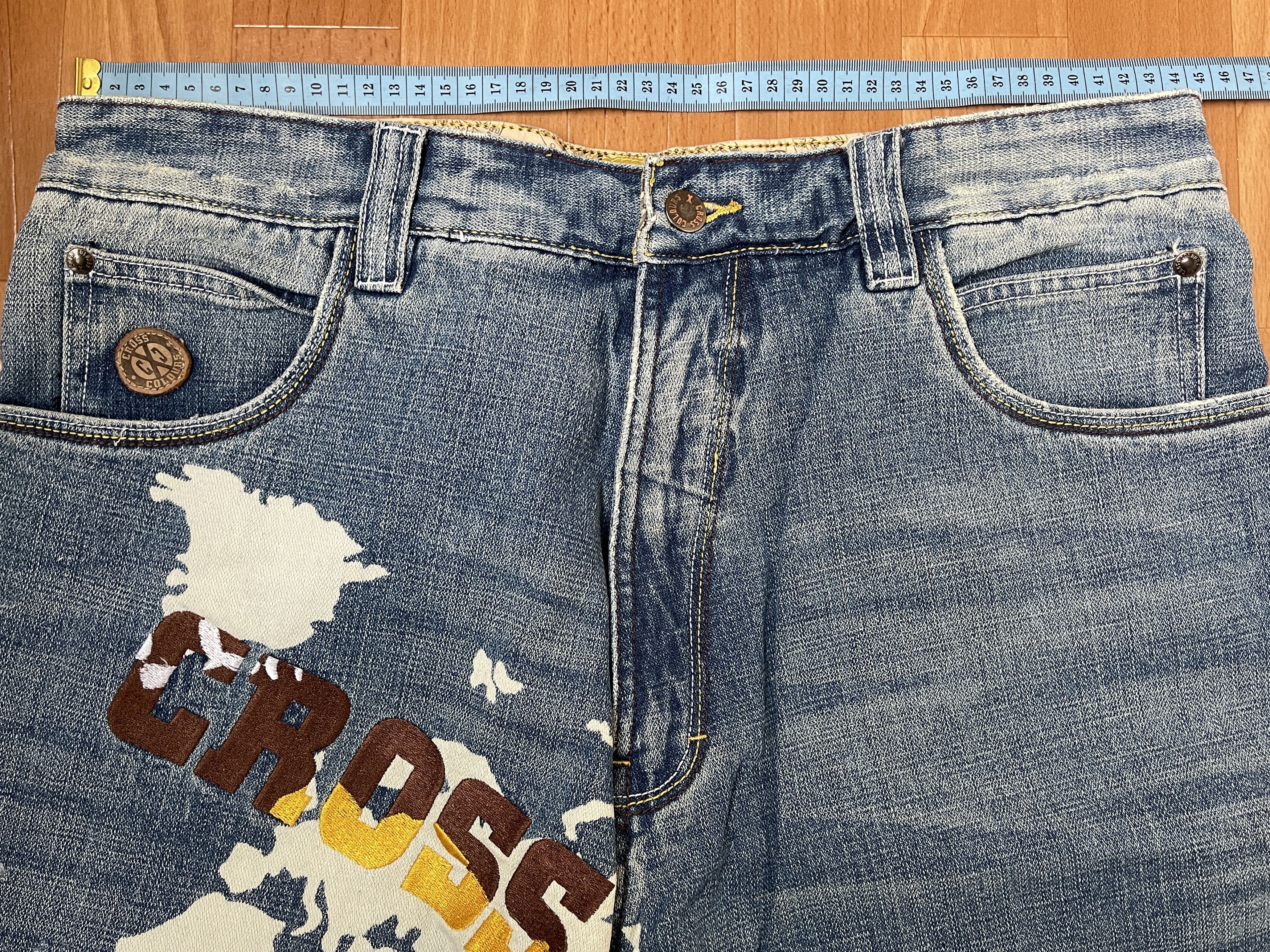 Cross Colours Cross Colours jeans, World Map, vintage, 90s hip hop, W 34 Size US 34 / EU 50 - 13 Thumbnail