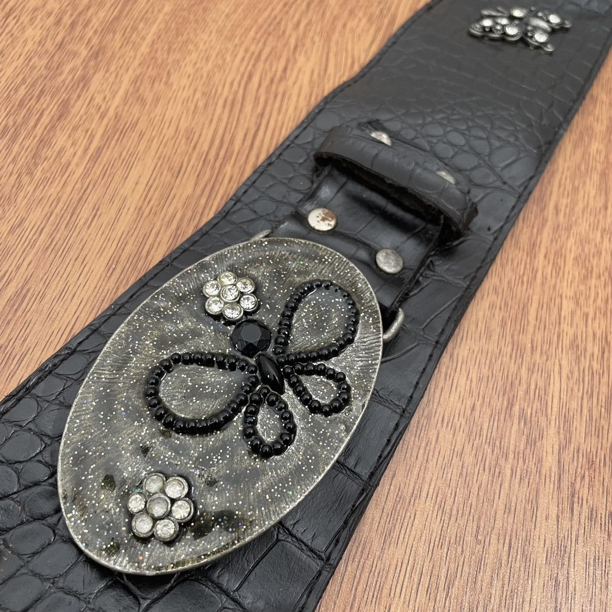 If Six Was Nine × Japanese Brand × Le Grande Bleu (L.G.B.) Black rope crystal butterfly ornament belt Size ONE SIZE - 2 Thumbnail