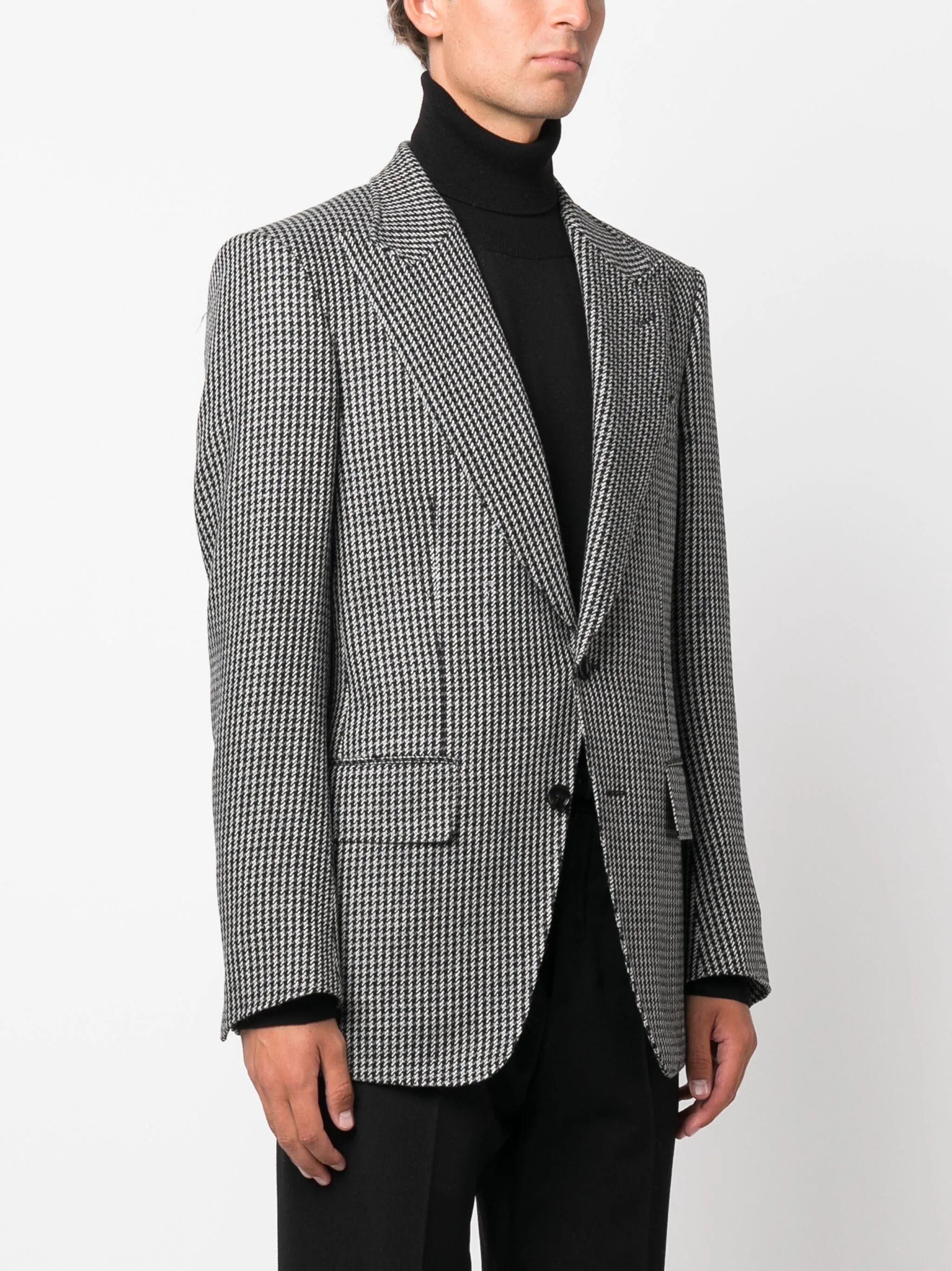 Tom Ford o1w1db10125 JAAPL1 Atticus Jacket in White Black Size US M / EU 48-50 / 2 - 3 Thumbnail