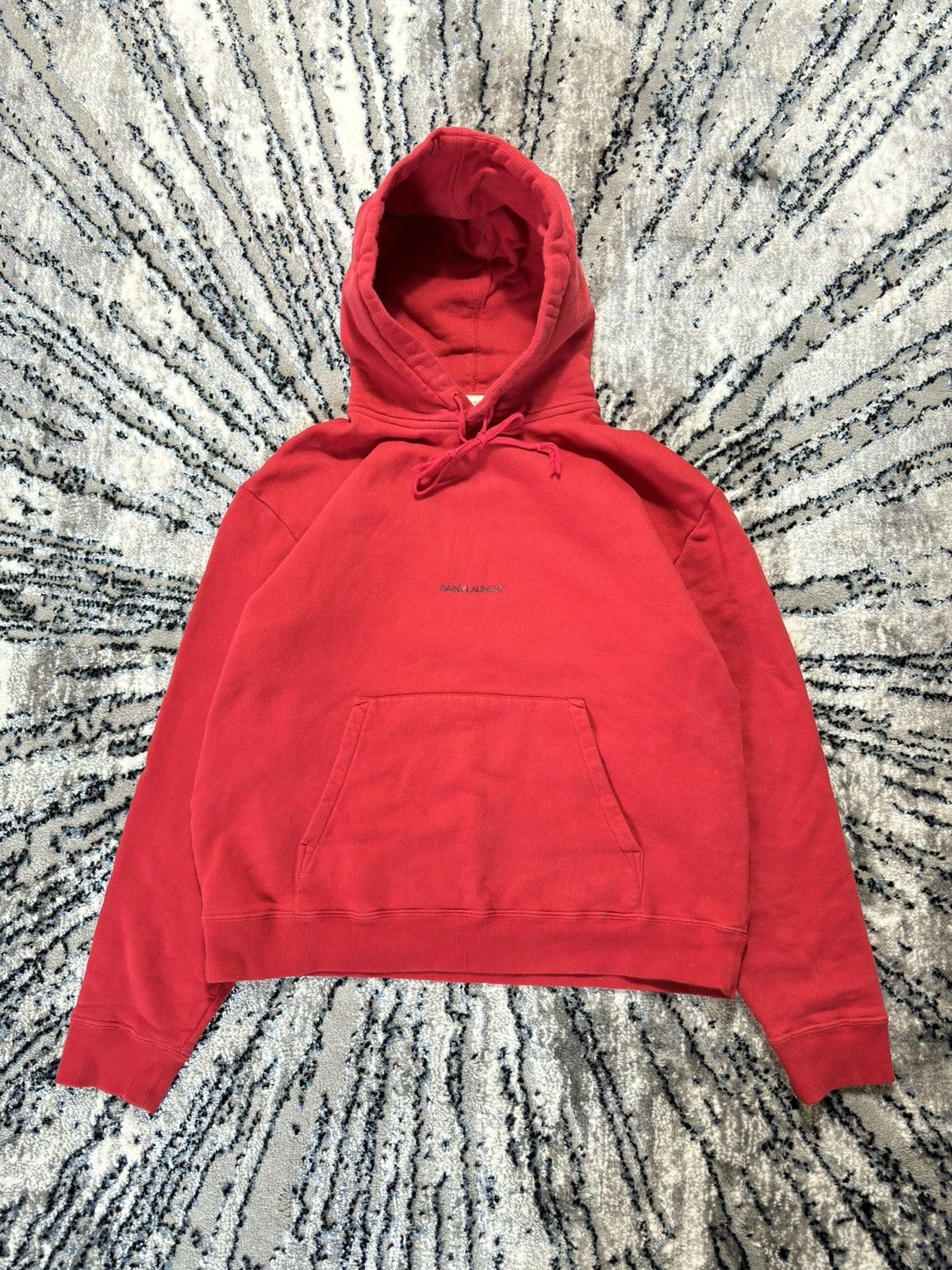 Designer Luxury Saint Laurent Paris Saint Laurent Paris Red hoodie Designer Fashion High End Grailed