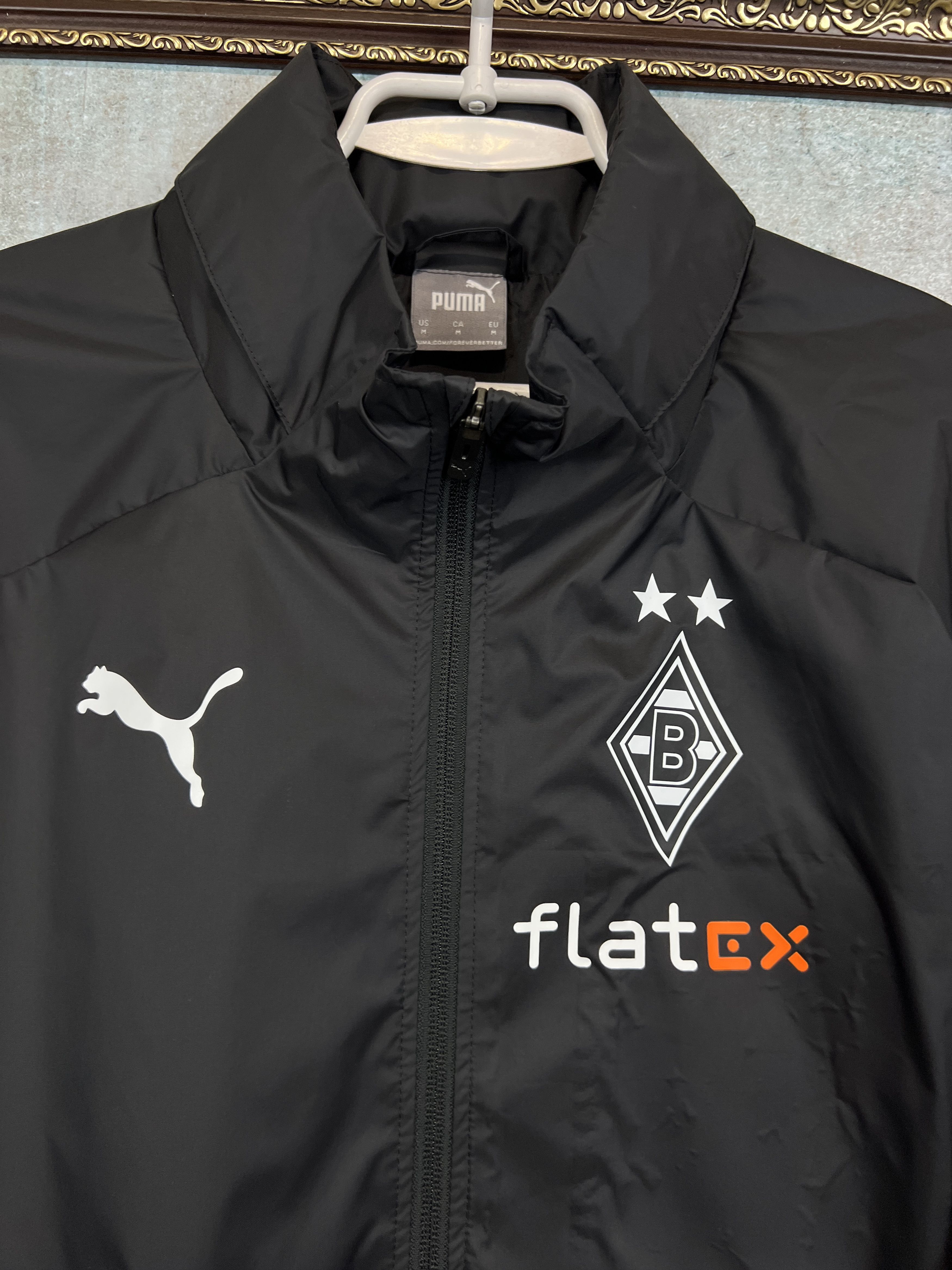 Puma Monchengladbach Football Rain Hooded Jacket Windbreaker Size US M / EU 48-50 / 2 - 3 Thumbnail