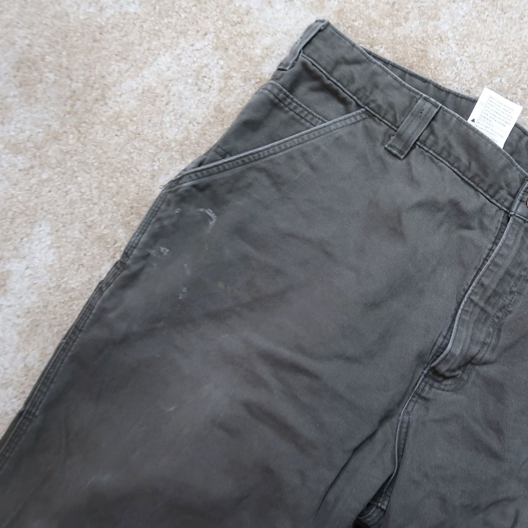 Carhartt VINTAGE Carhartt Relaxed Carpenter Pants Men 40x30 Green B324 DFE Workwear Carhartt Carpenter Pants Mens 40x30 Green 90s Deluxe Pants Size US 40 / EU 56 - 4 Thumbnail