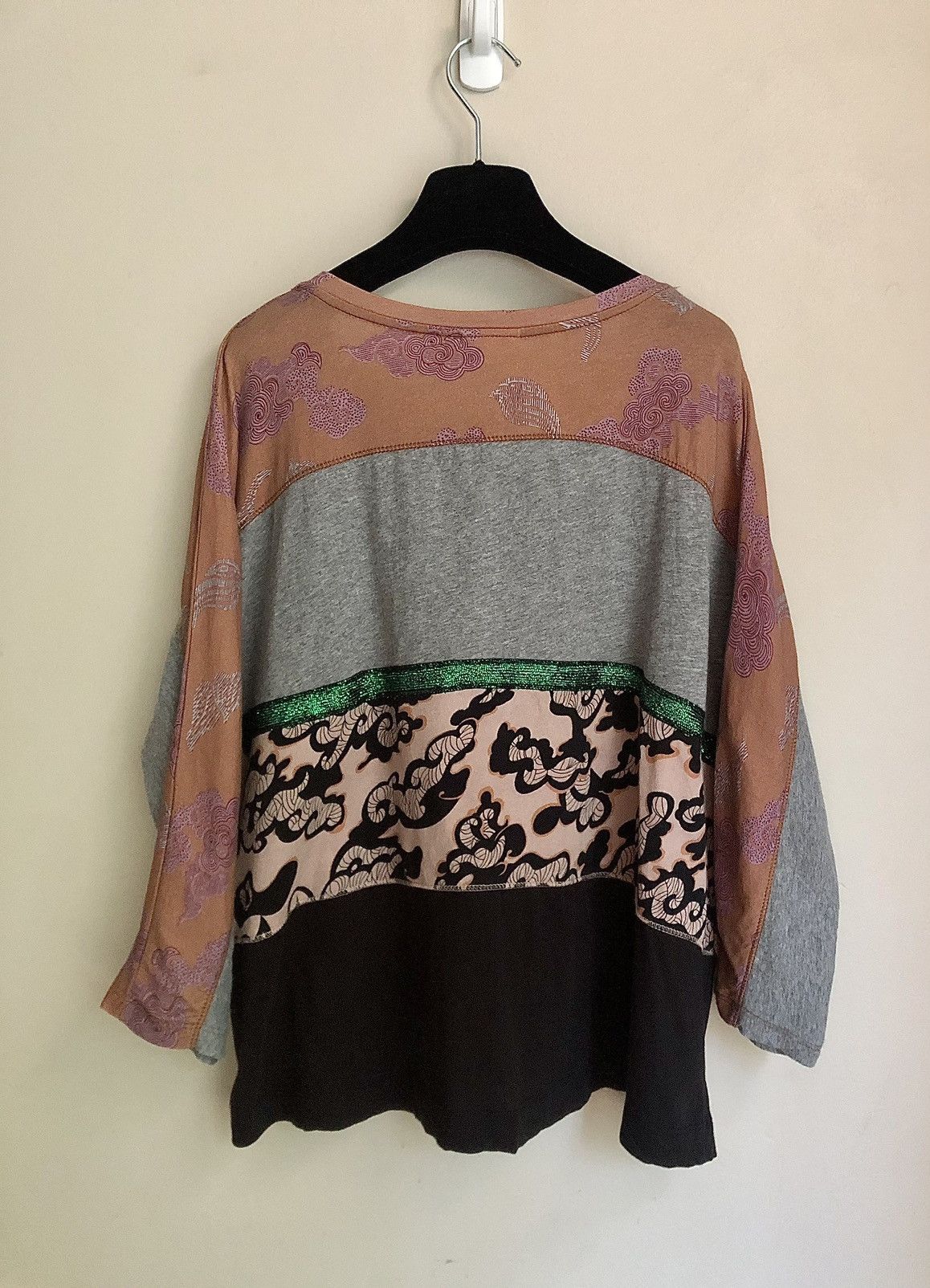 Dries Van Noten Dries Van Noten Glittered Striped Multi Print Shirt Size US S / EU 44-46 / 1 - 12 Thumbnail