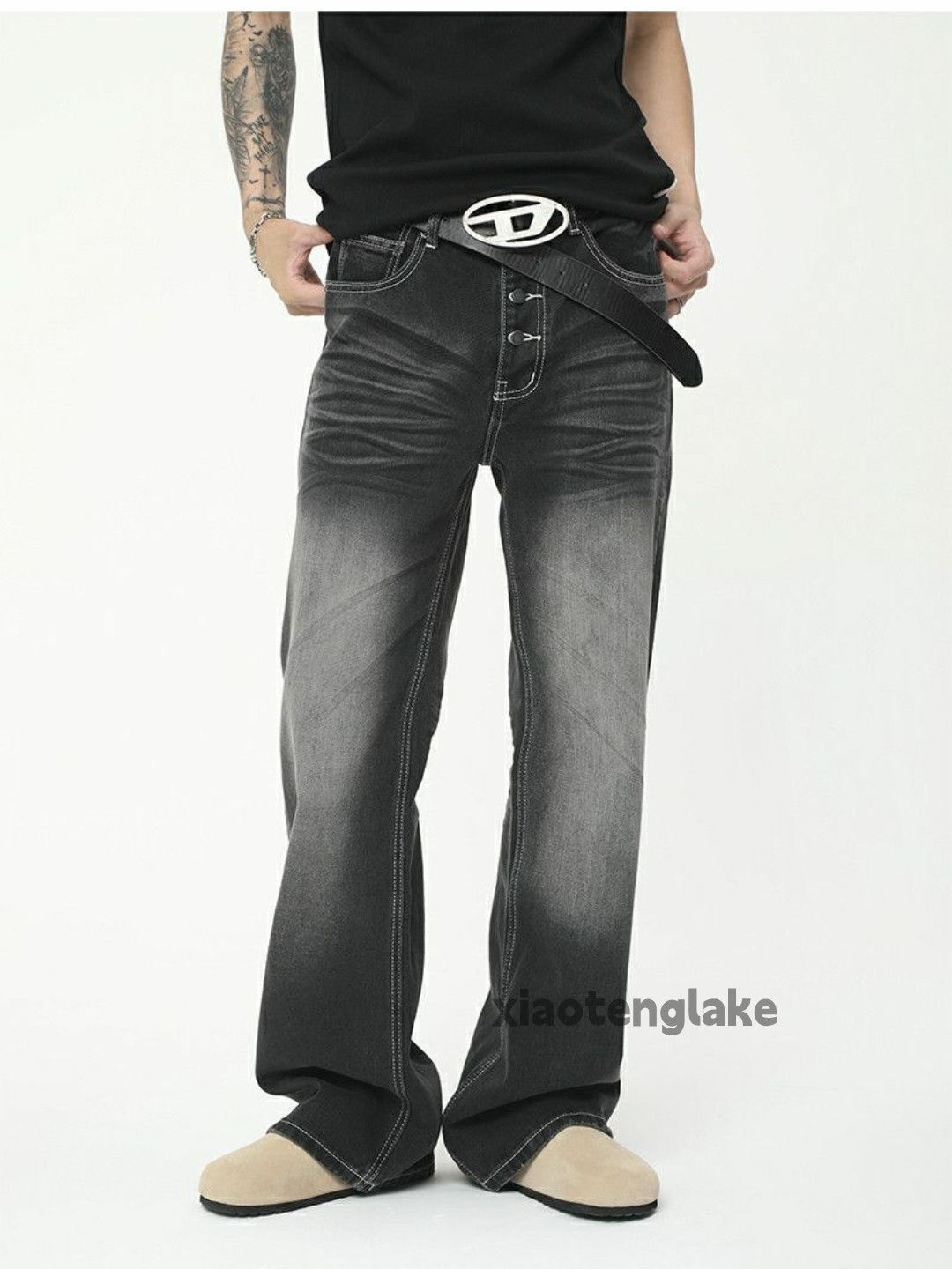 Jean × Vintage loose washed faded y2k skate gradient jeans Size US 30 / EU 46 - 5 Thumbnail