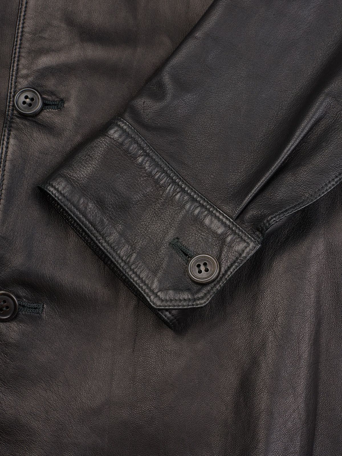 SERAPHIN SERAPHIN France Black Leather Blouson Overshirt Jacket Size US M / EU 48-50 / 2 - 5 Thumbnail