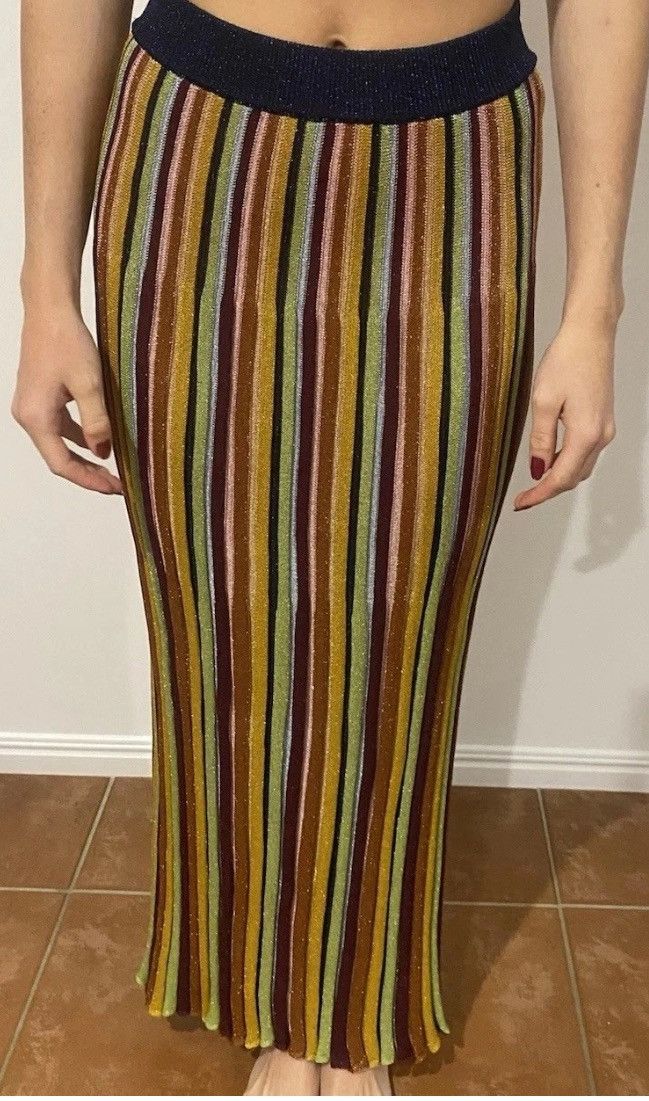 Zimmermann Zimmerman Luminosity Lurex Long Pleated Skirt Size 25" / US 0 / IT 36 - 3 Thumbnail