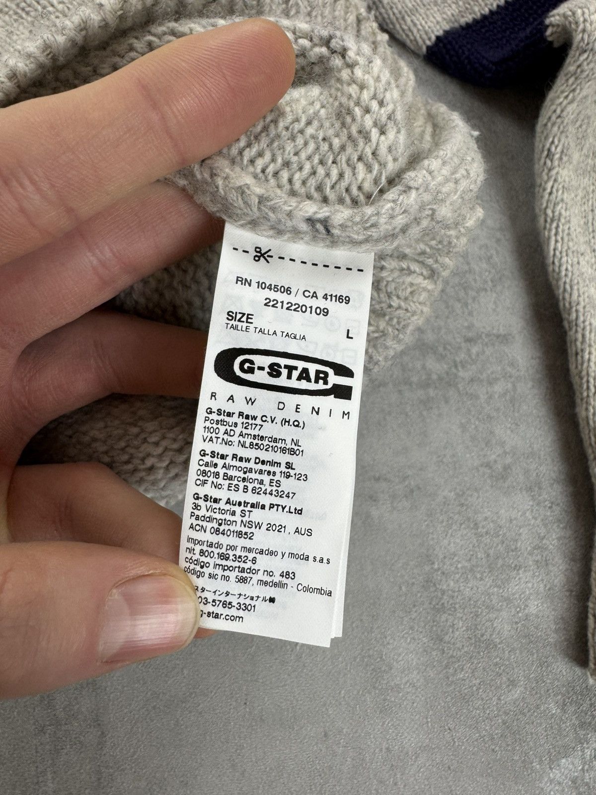 G-Star G-star RAW PIT SHAWL Collar knit l/s sweater Mens size L Size US L / EU 52-54 / 3 - 14 Thumbnail