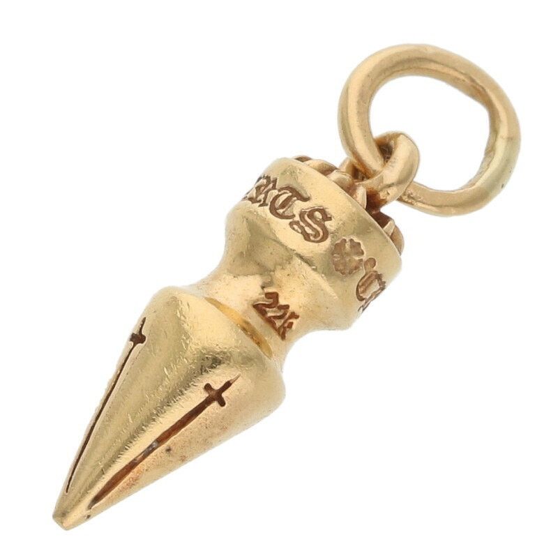 Chrome Hearts 22K Gold Spike Charm Necklace