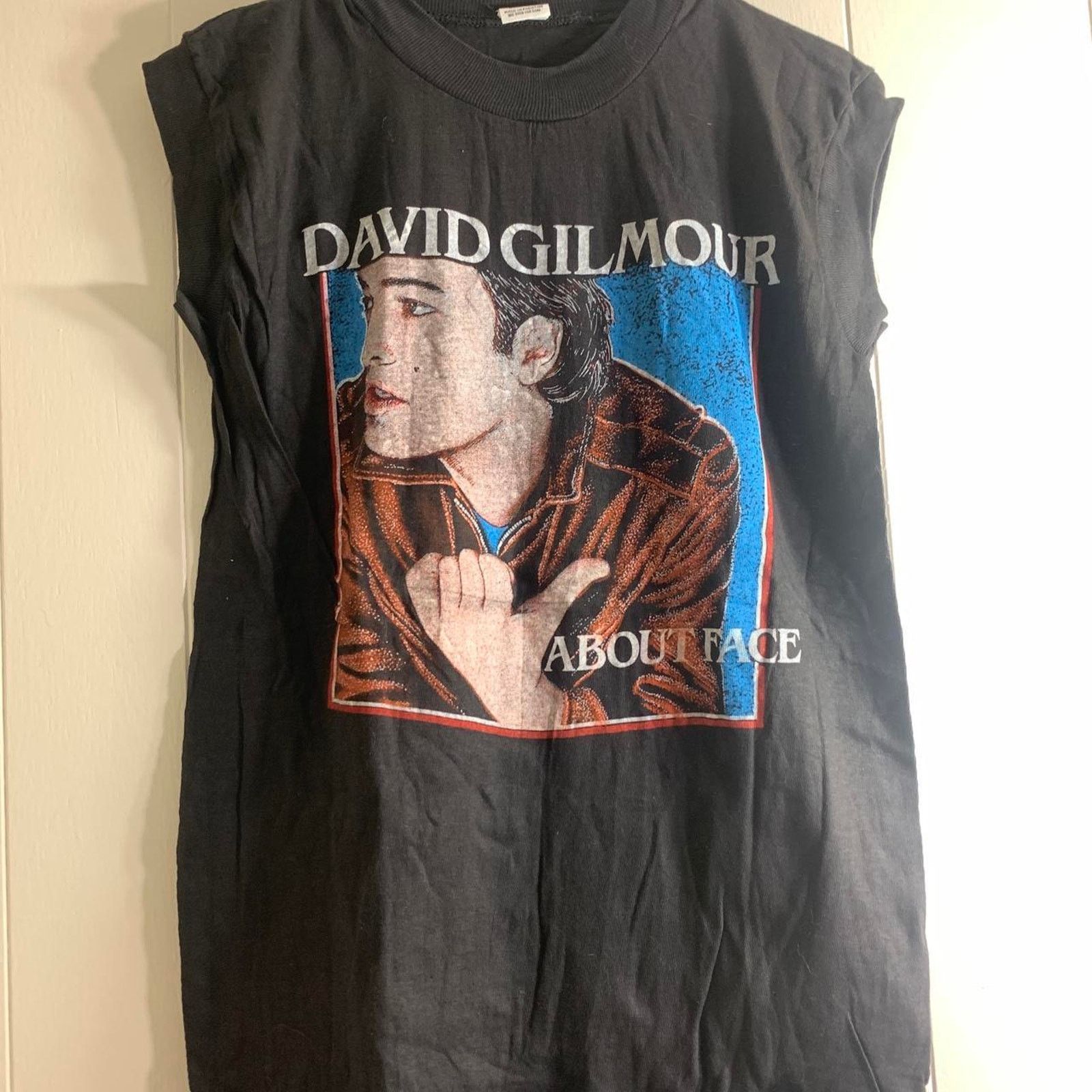 Vintage 1984 DAVID GILMOUR About Face double sided sleeveless tank M Size US M / EU 48-50 / 2 - 3 Thumbnail