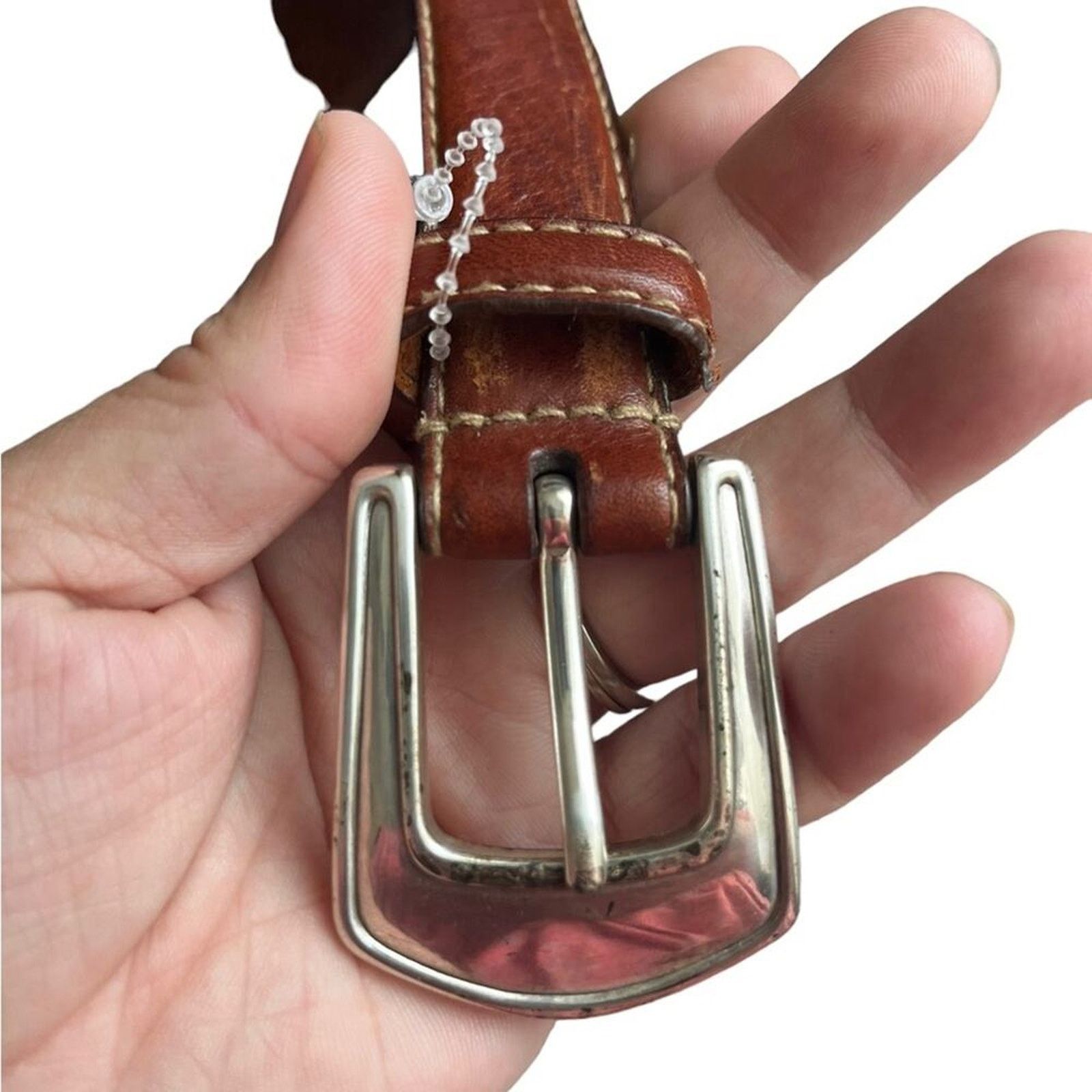 Fossil Vintage Fossil leather Golf Theme belt 44” Size 44 - 5 Thumbnail