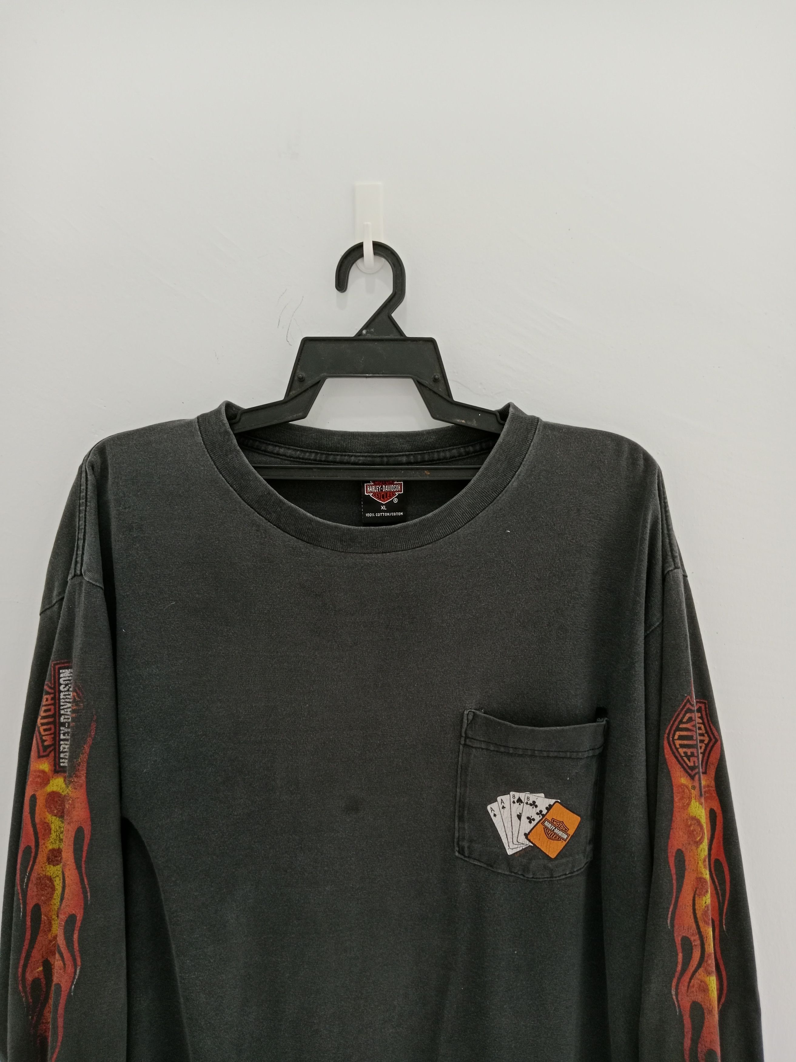 Harley Davidson Vintage Y2K Harley Davidson Hd Trash Sunfaded Longsleevet Size US XL / EU 56 / 4 - 5 Thumbnail