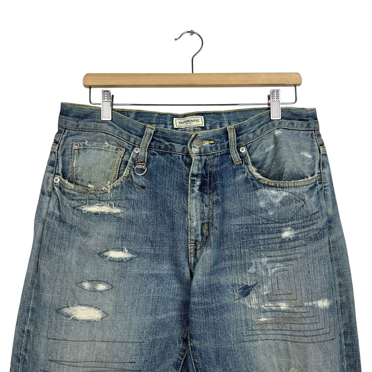 Sophnet. Vintage Sophnet Sashiko Distressed Motive Denim Jeans Size US 32 / EU 48 - 2 Thumbnail